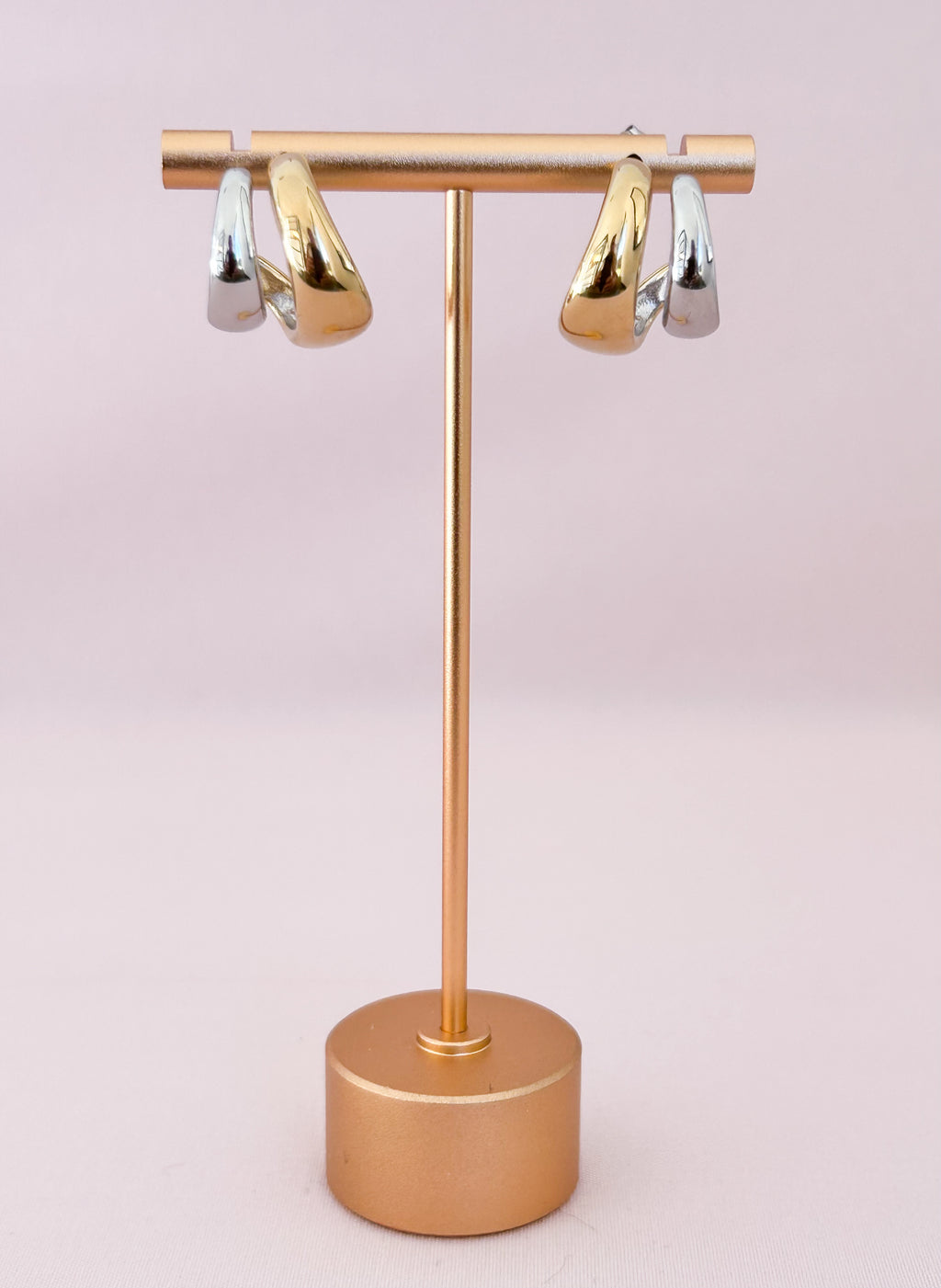 Boucles d'oreilles bicolores