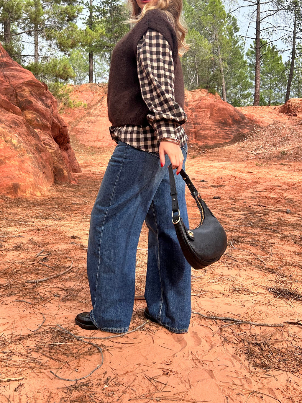 Sac à main demi-lune