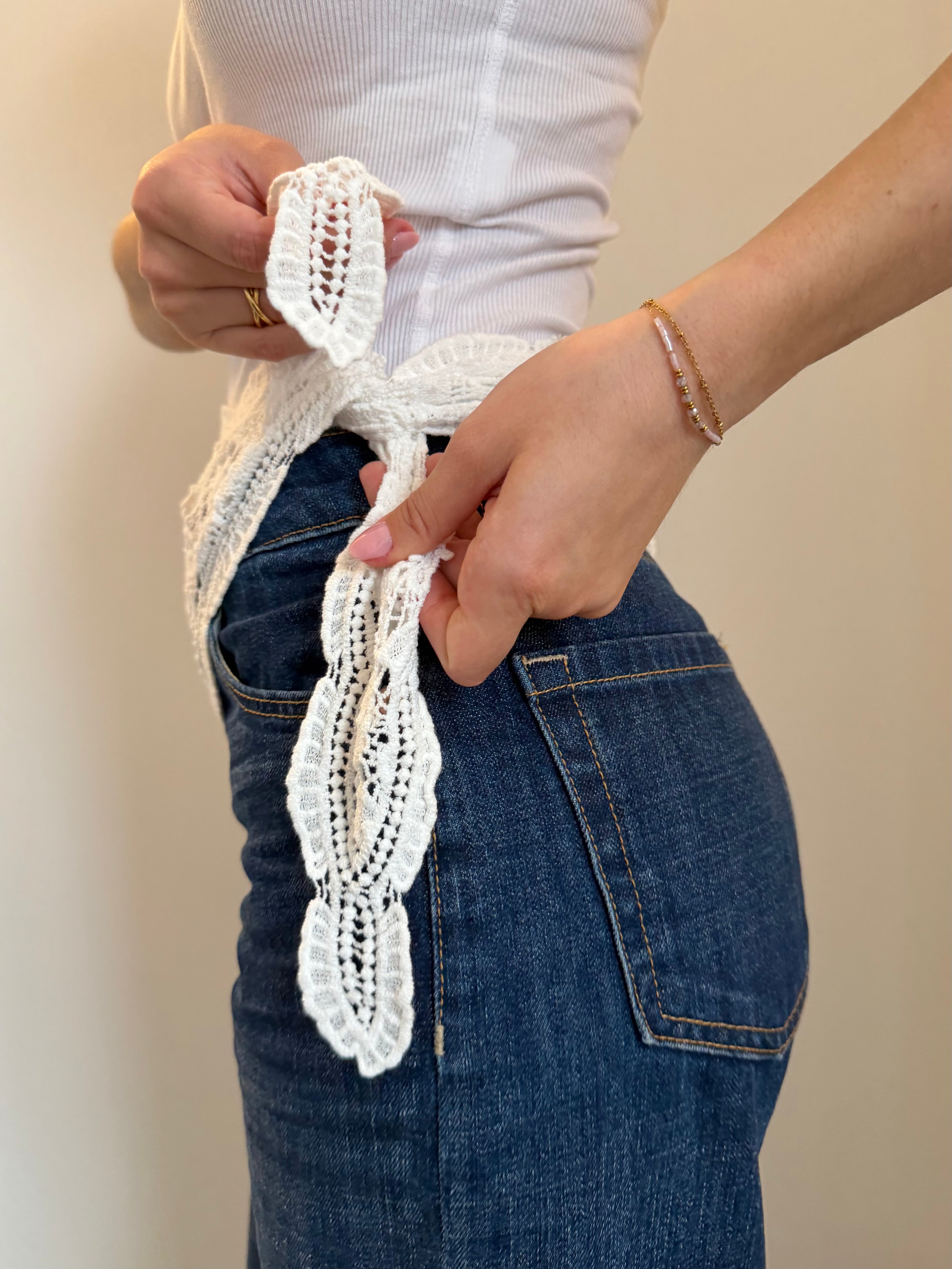 Foulard triangle crochet