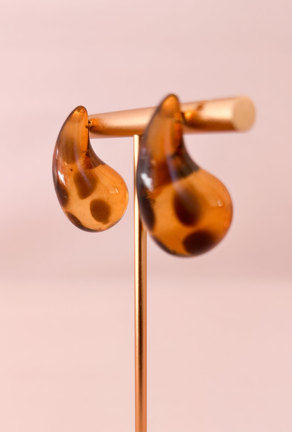 Boucles d'oreilles gouttes léopard