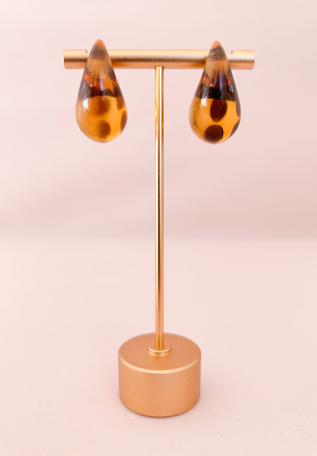 Boucles d'oreilles gouttes léopard