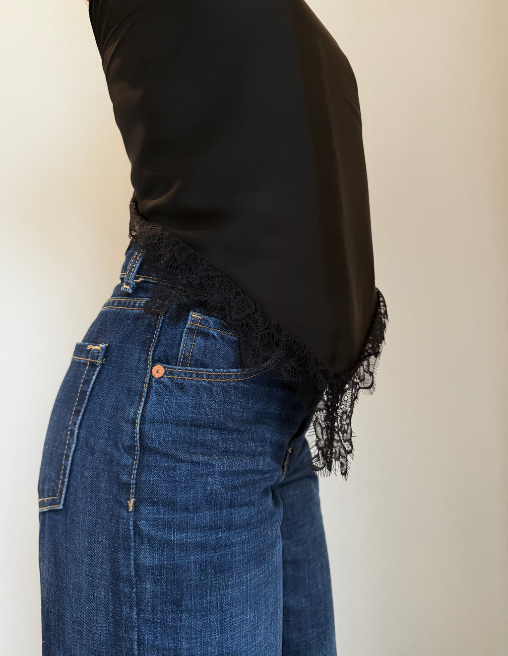 Foulard triangle dentelle
