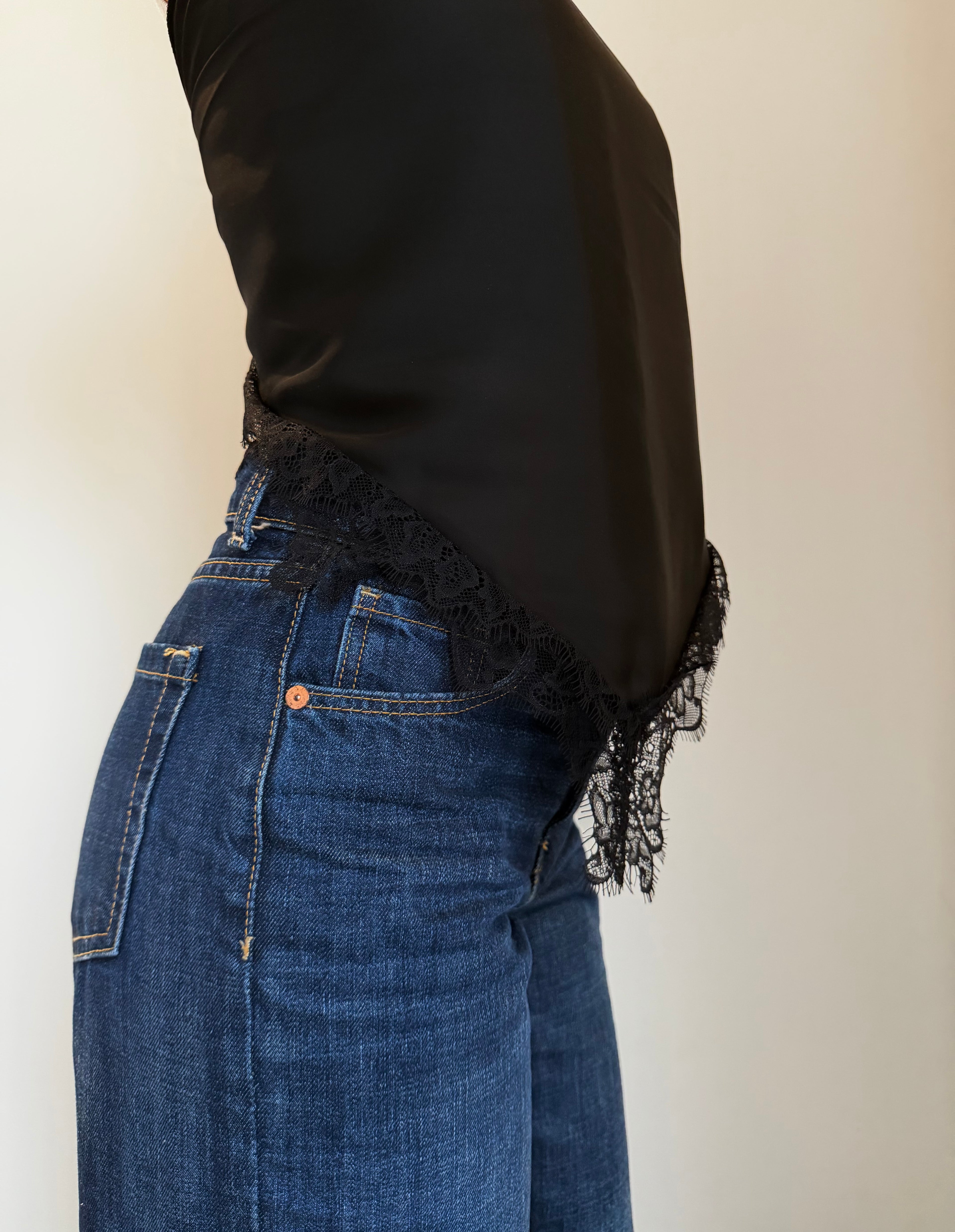 Foulard triangle dentelle