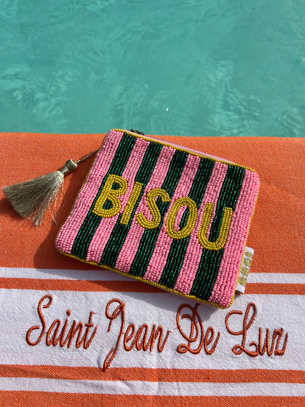 pochette tissée en perles