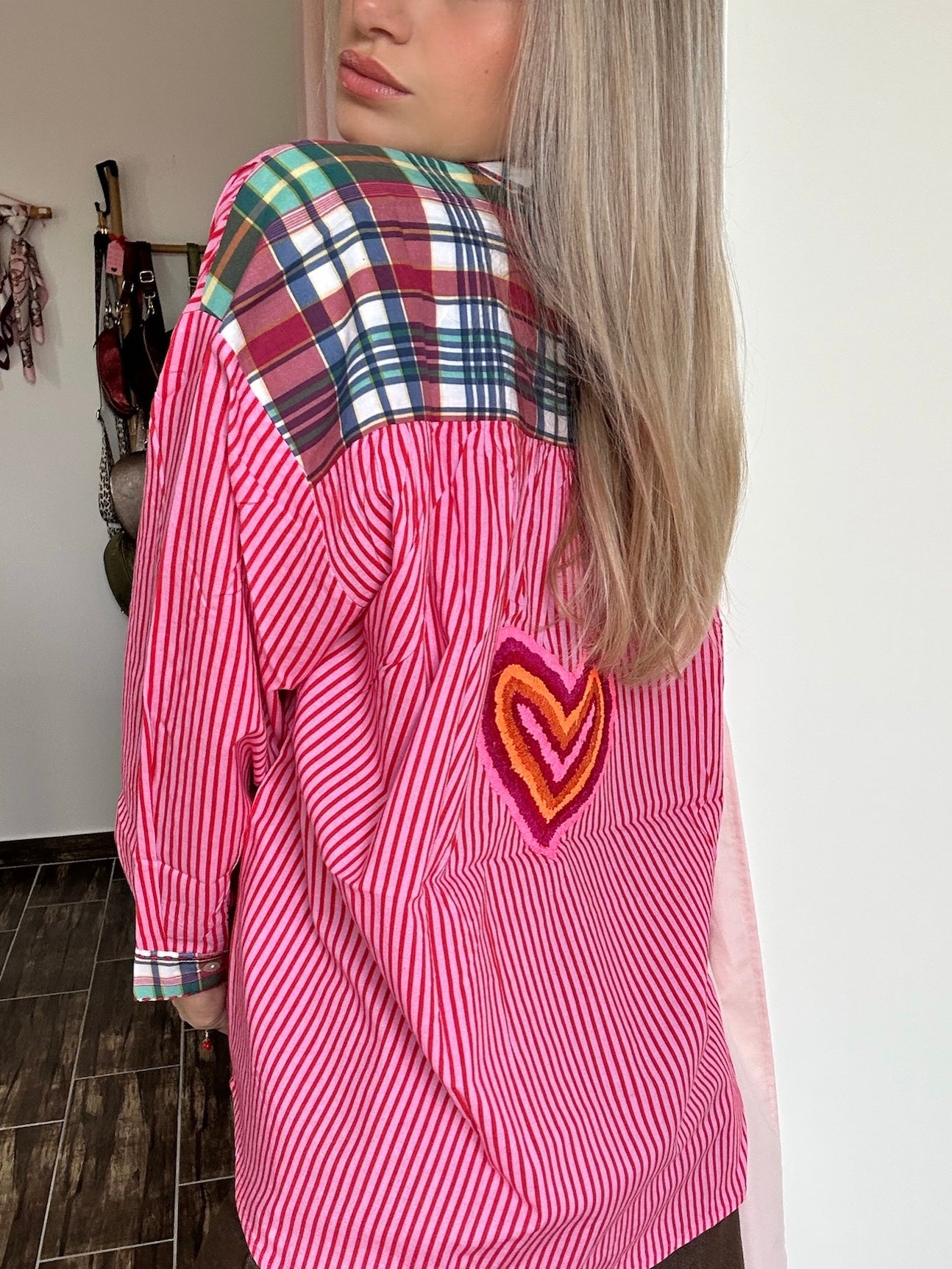 Blouse rayée à motifs