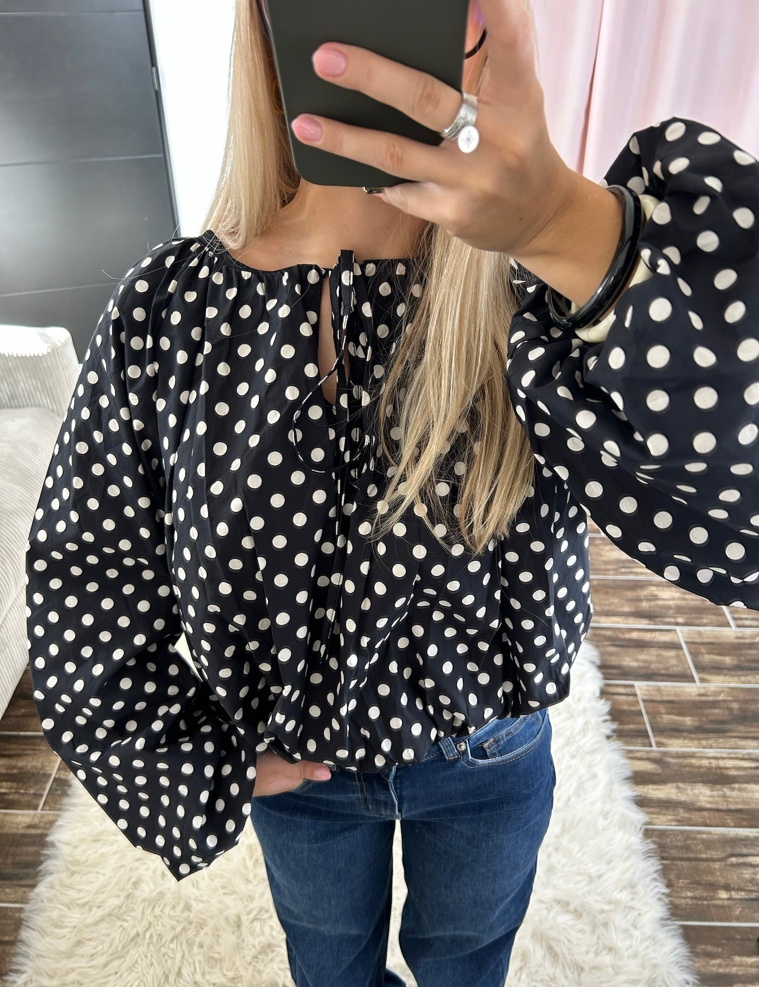 Blouse à pois