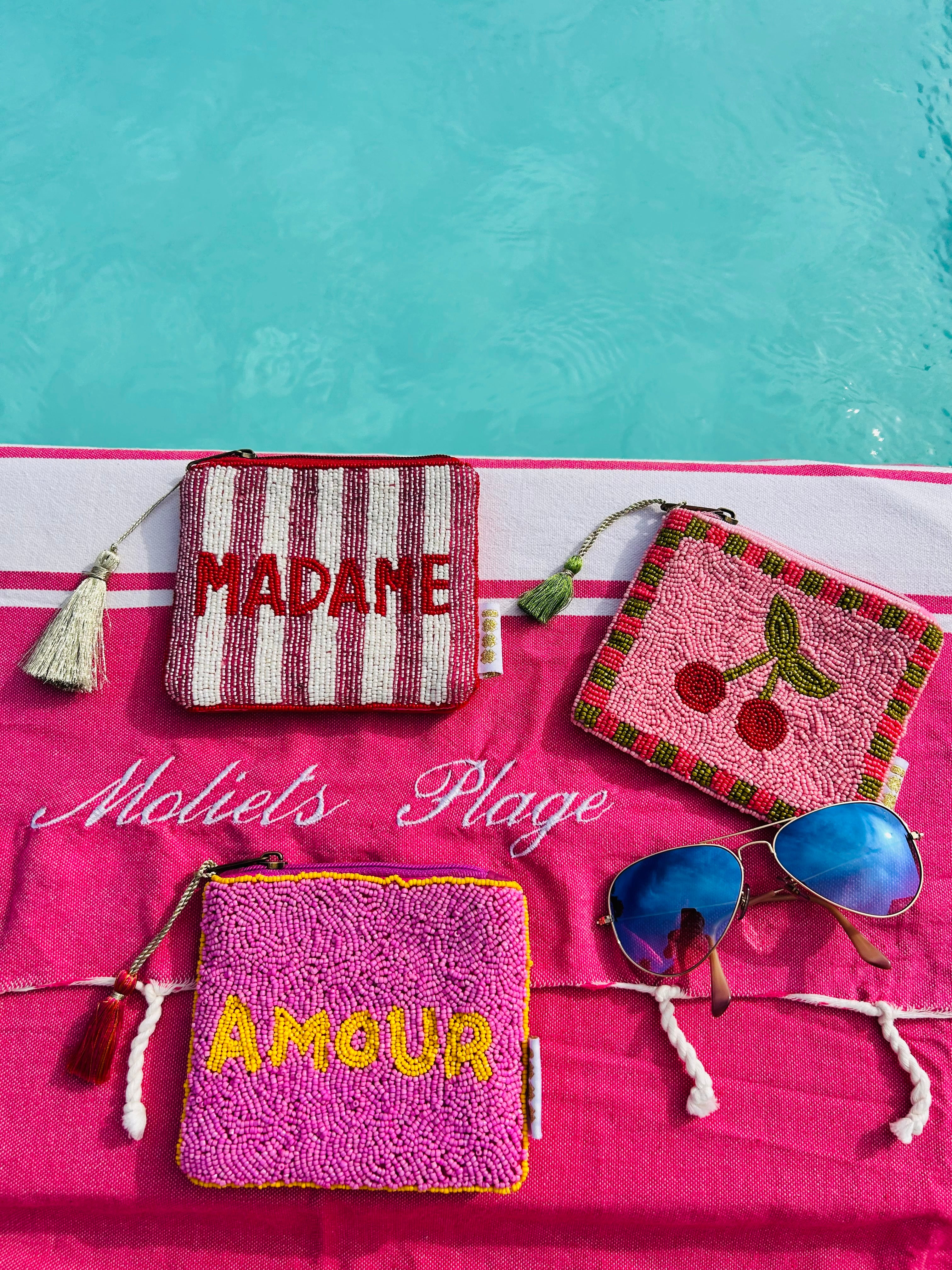 pochette tissée en perles