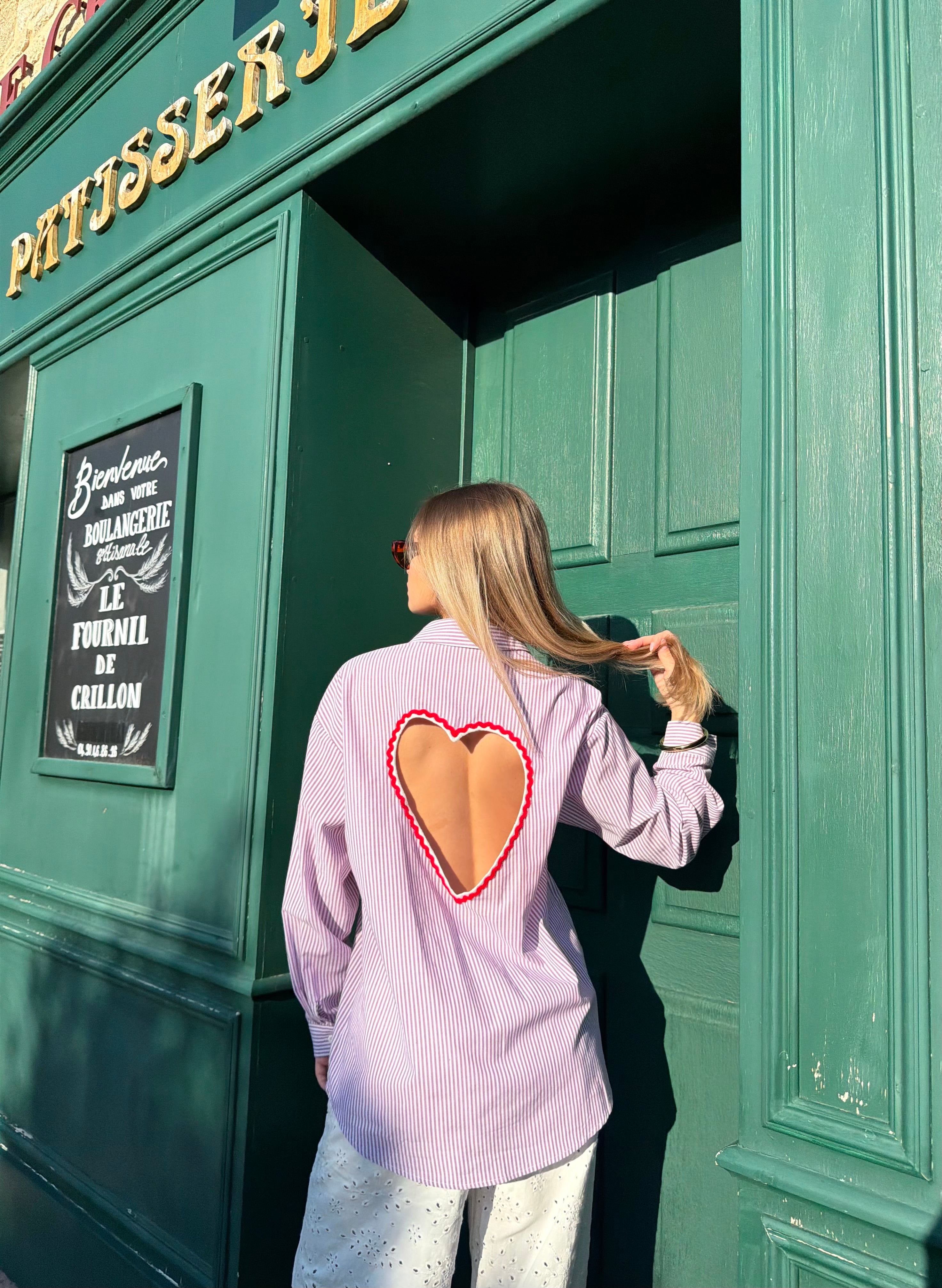 Chemise dos nu coeur