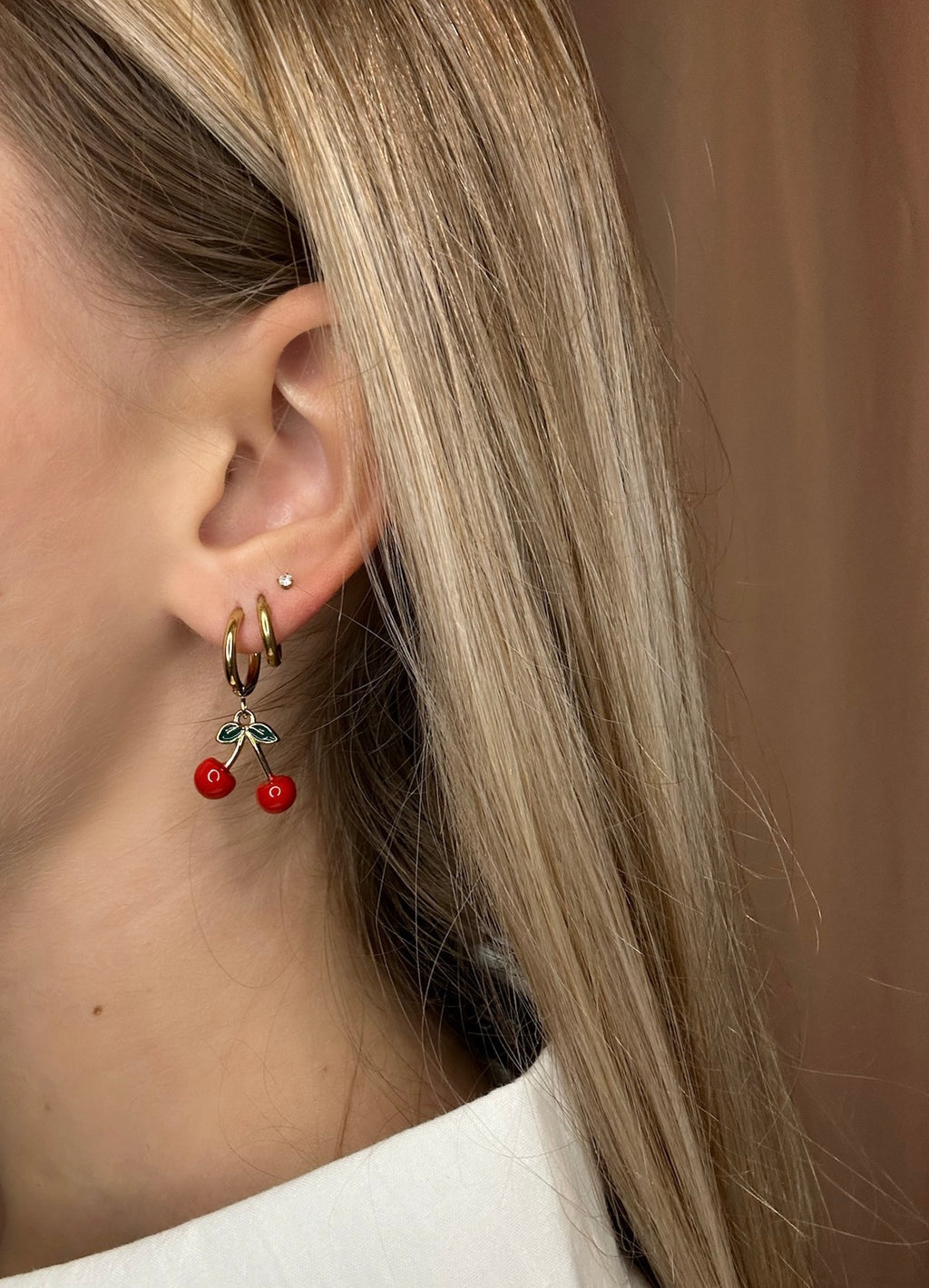 Boucles d'oreilles cerises