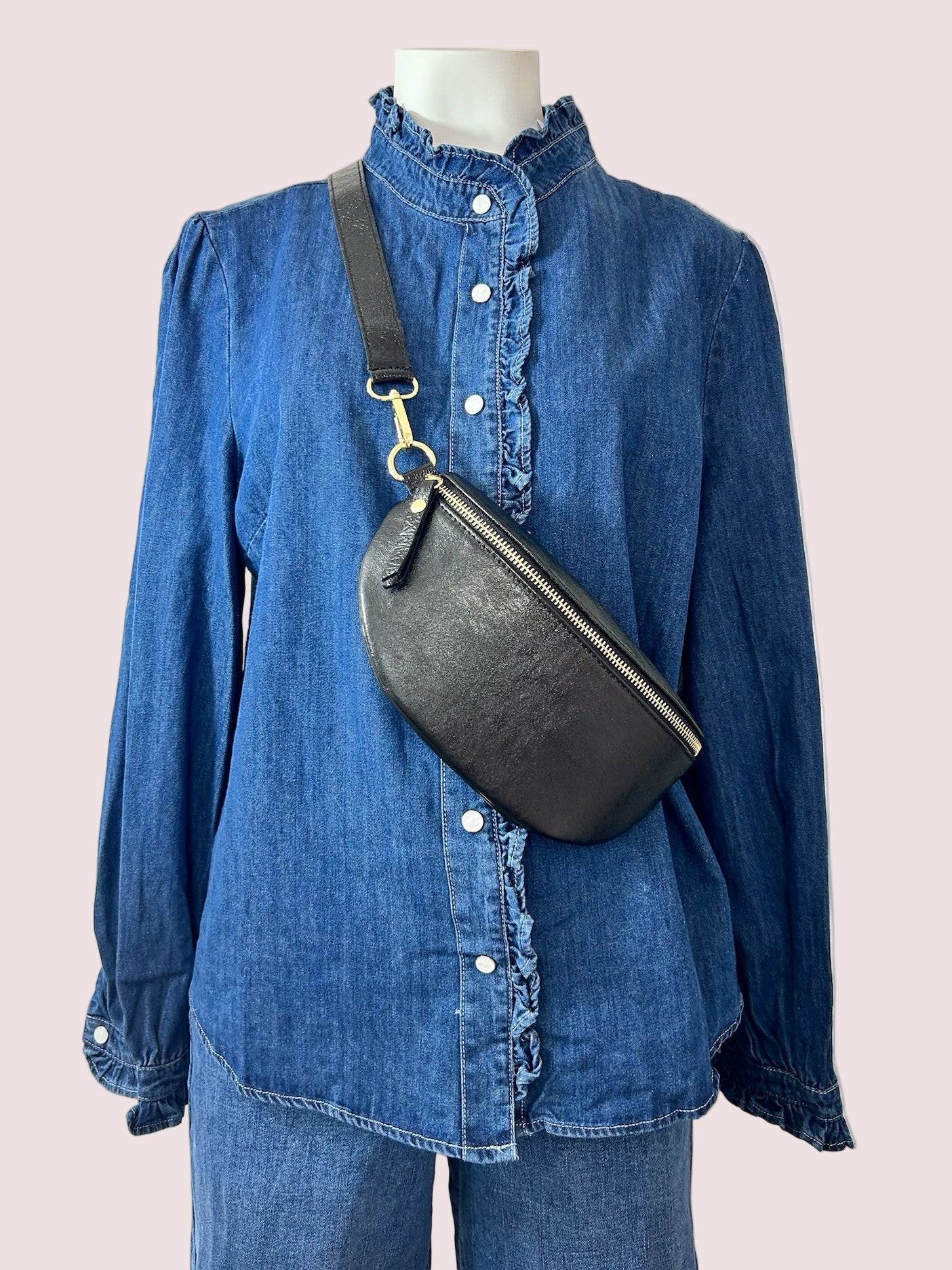 Sac banane cuir irisé Petit Modèle