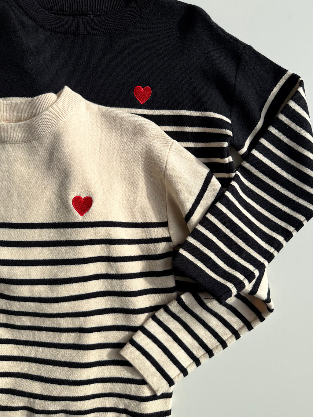 Pull marinière noir