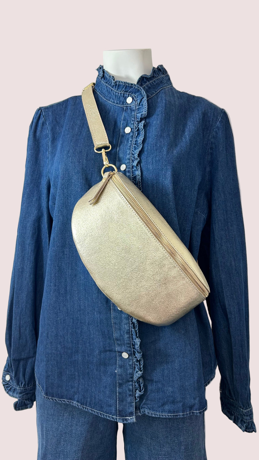 Sac banane cuir Moyen Modèle