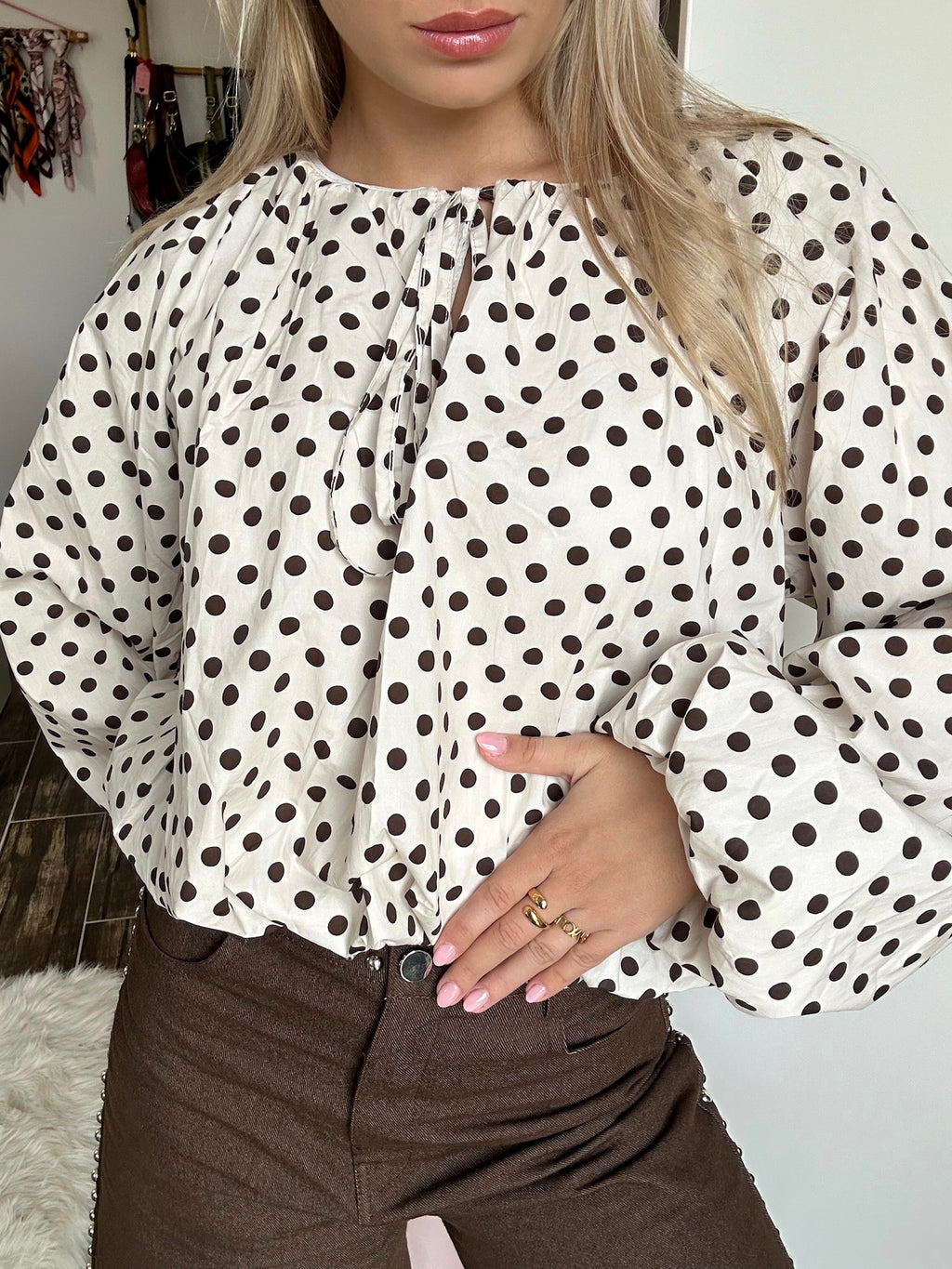Blouse à pois