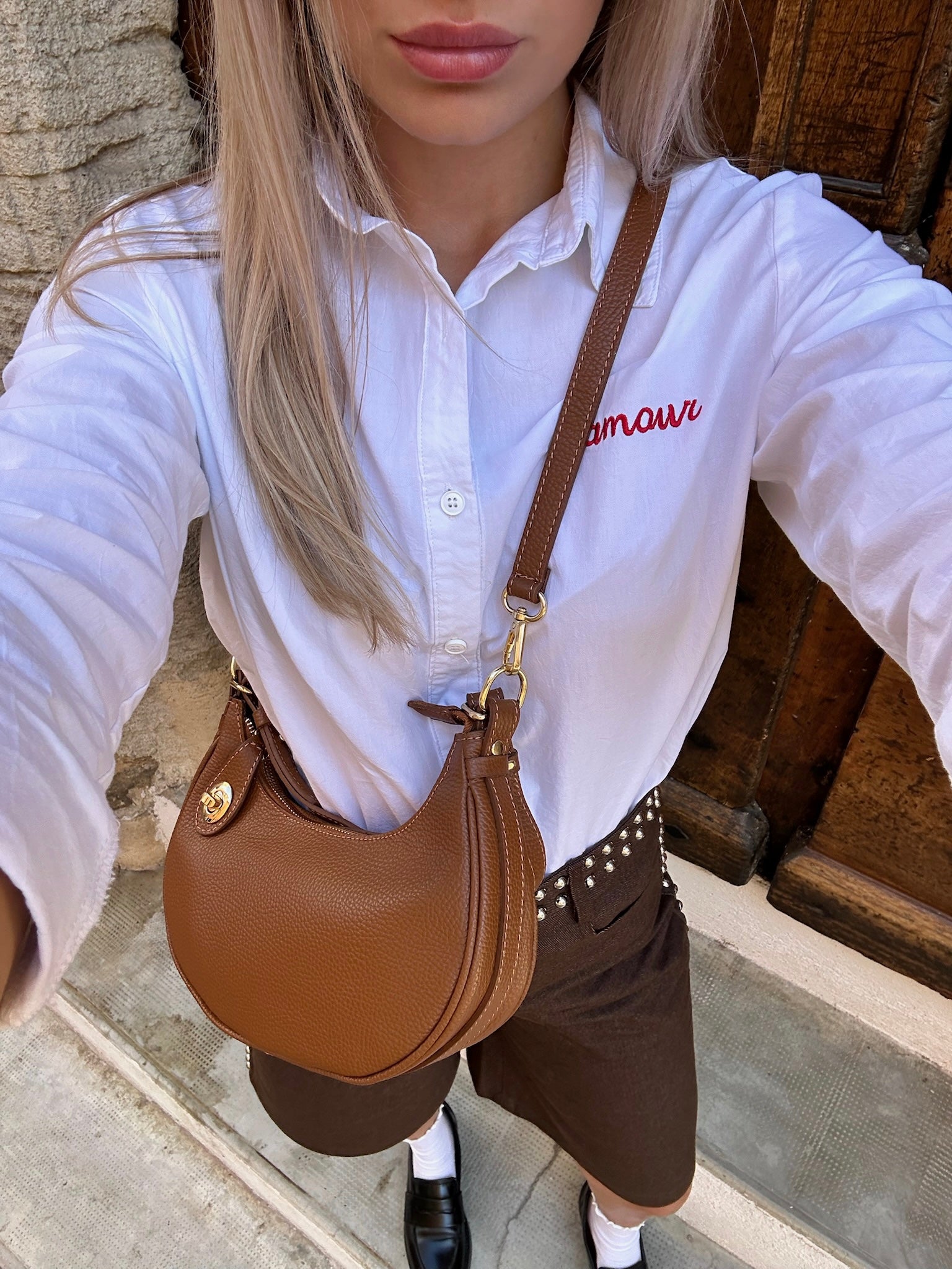 Chemise blanche broderie Amour