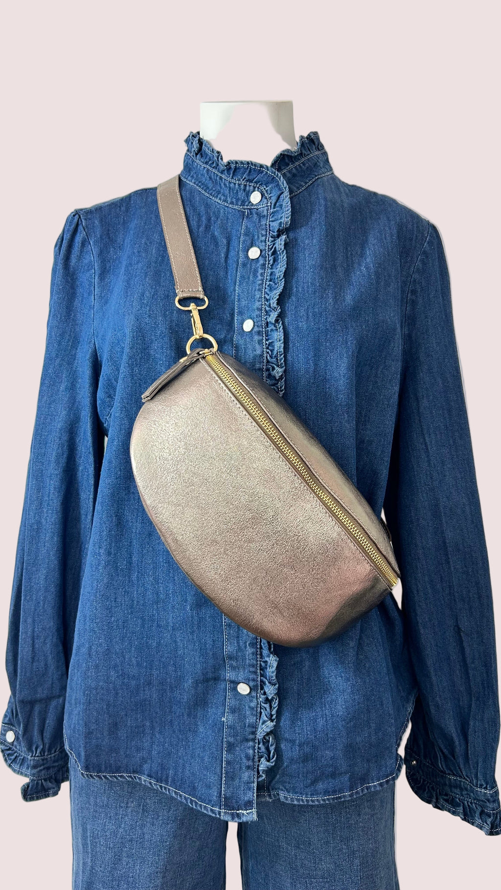 Sac banane cuir Moyen Modèle