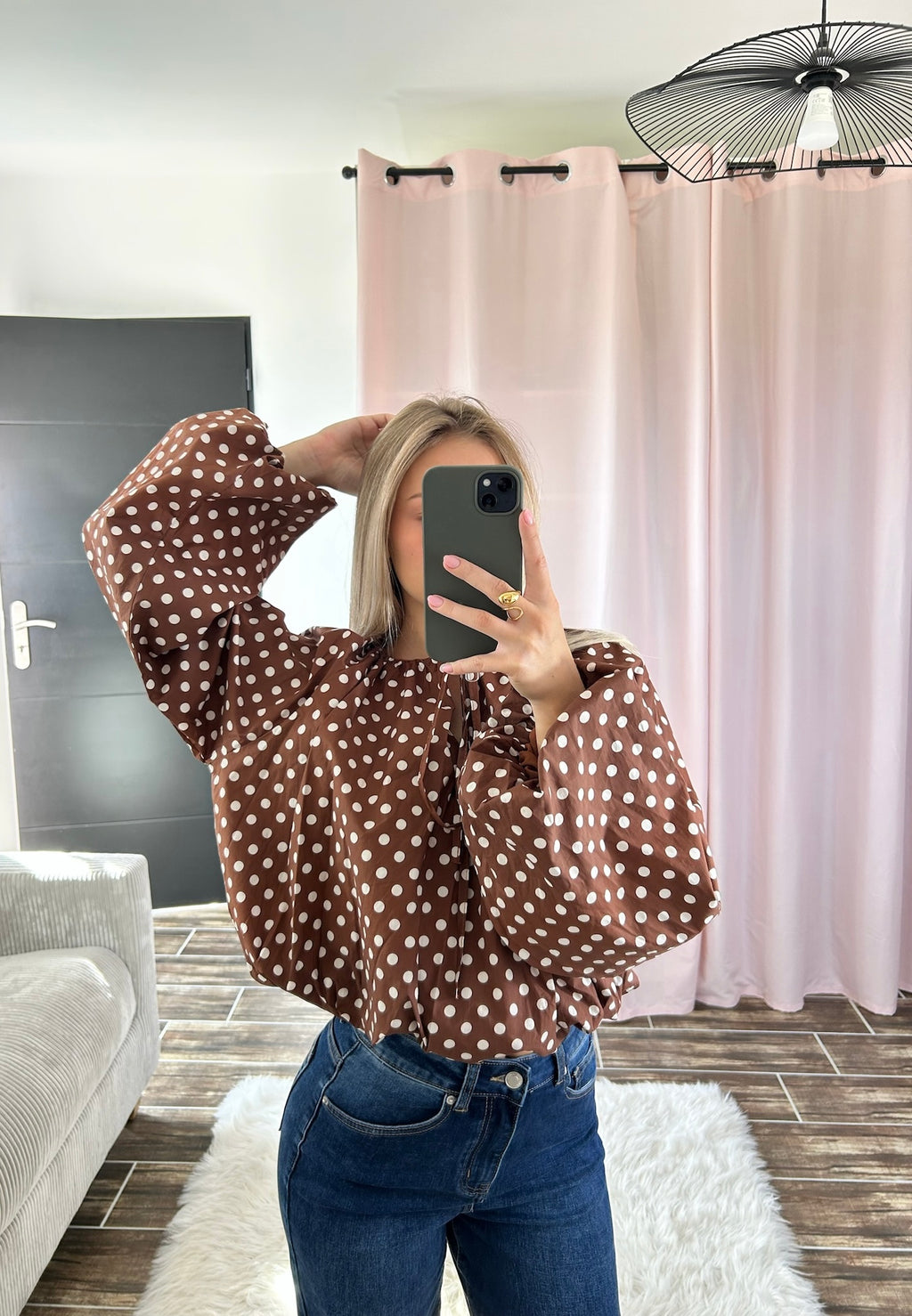 Blouse à pois