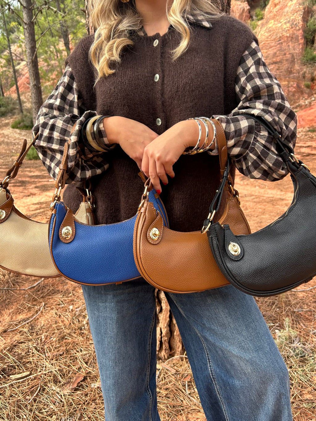 Sac à main demi-lune