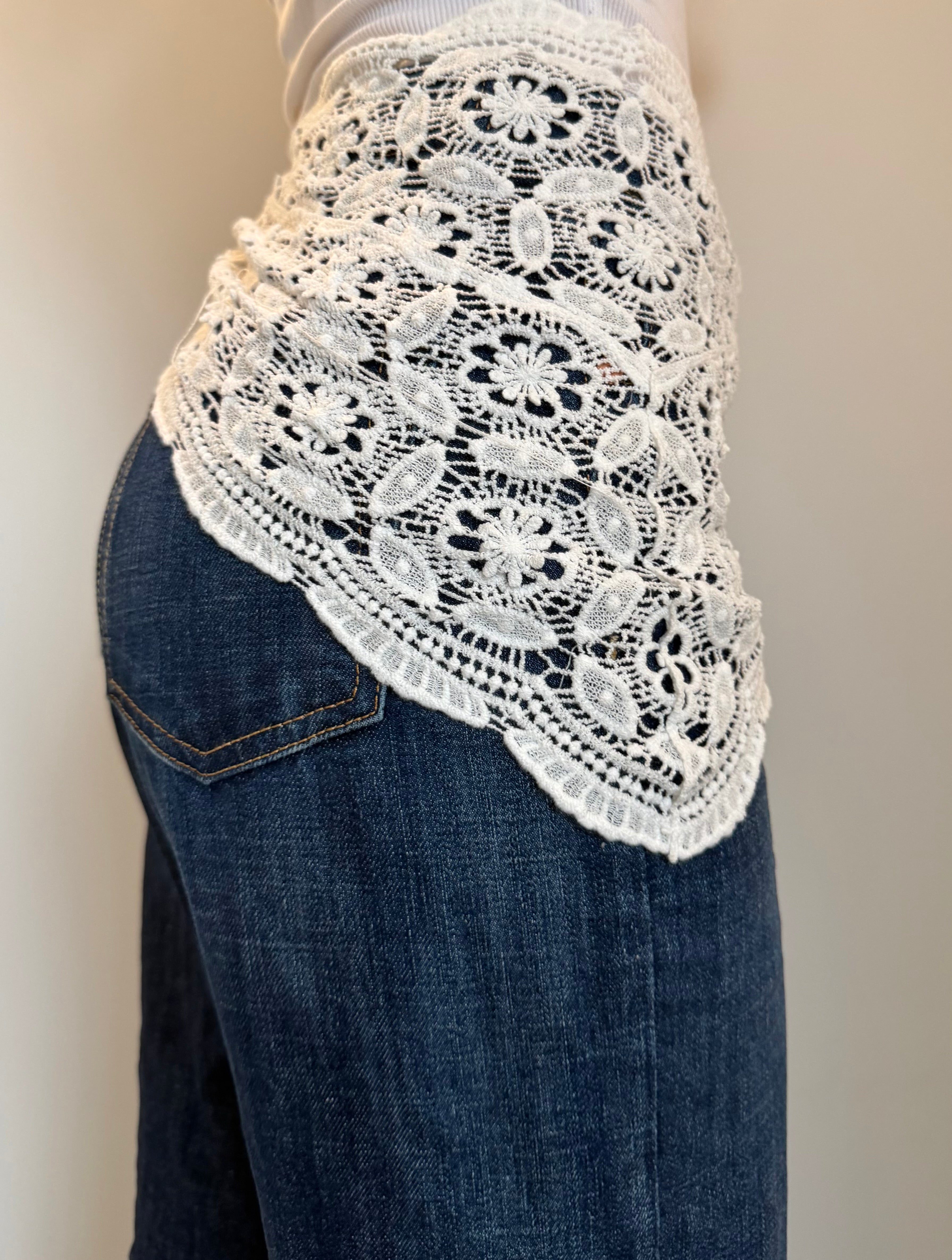 Foulard triangle crochet