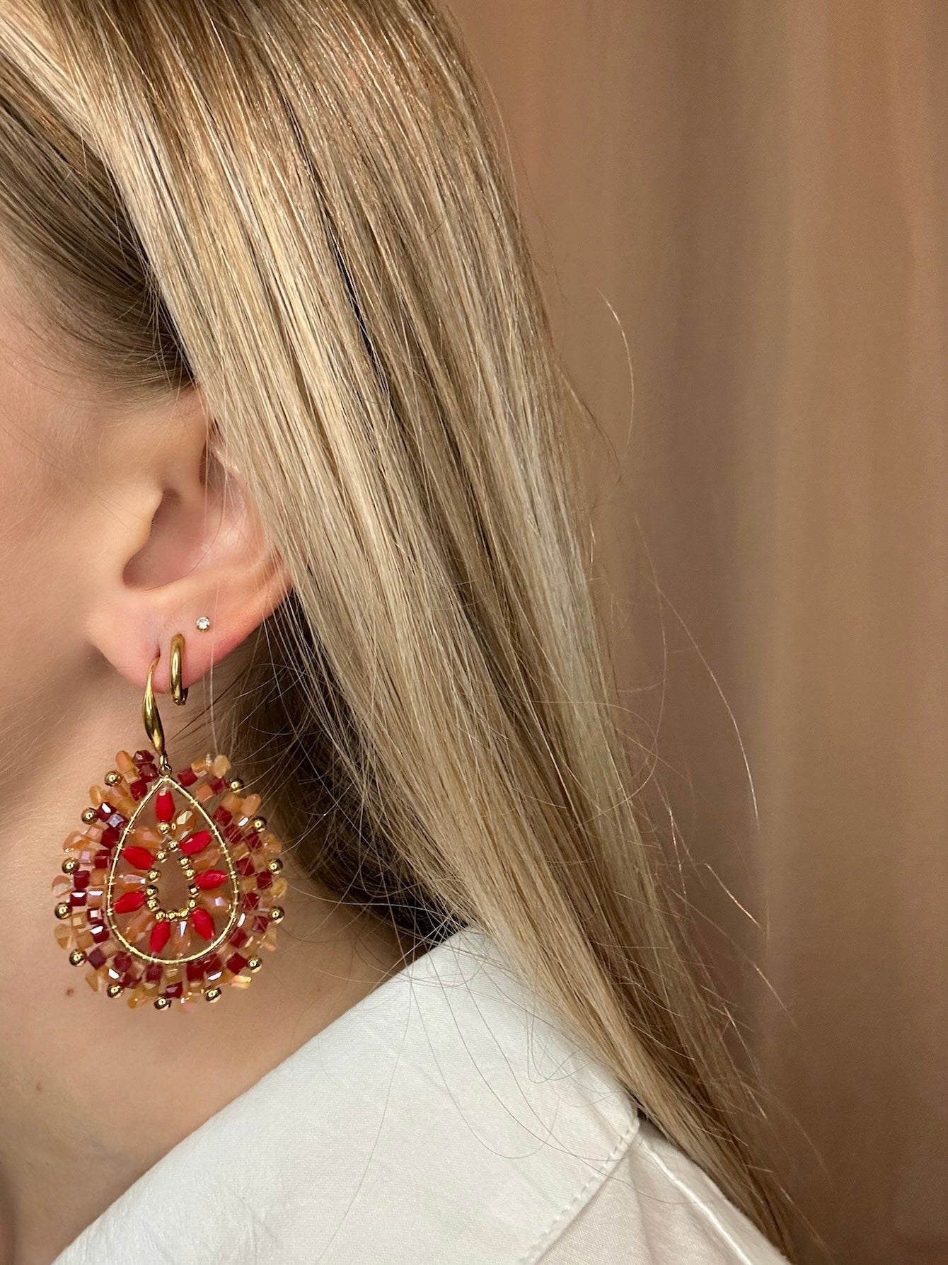 Boucles d'oreilles en perles