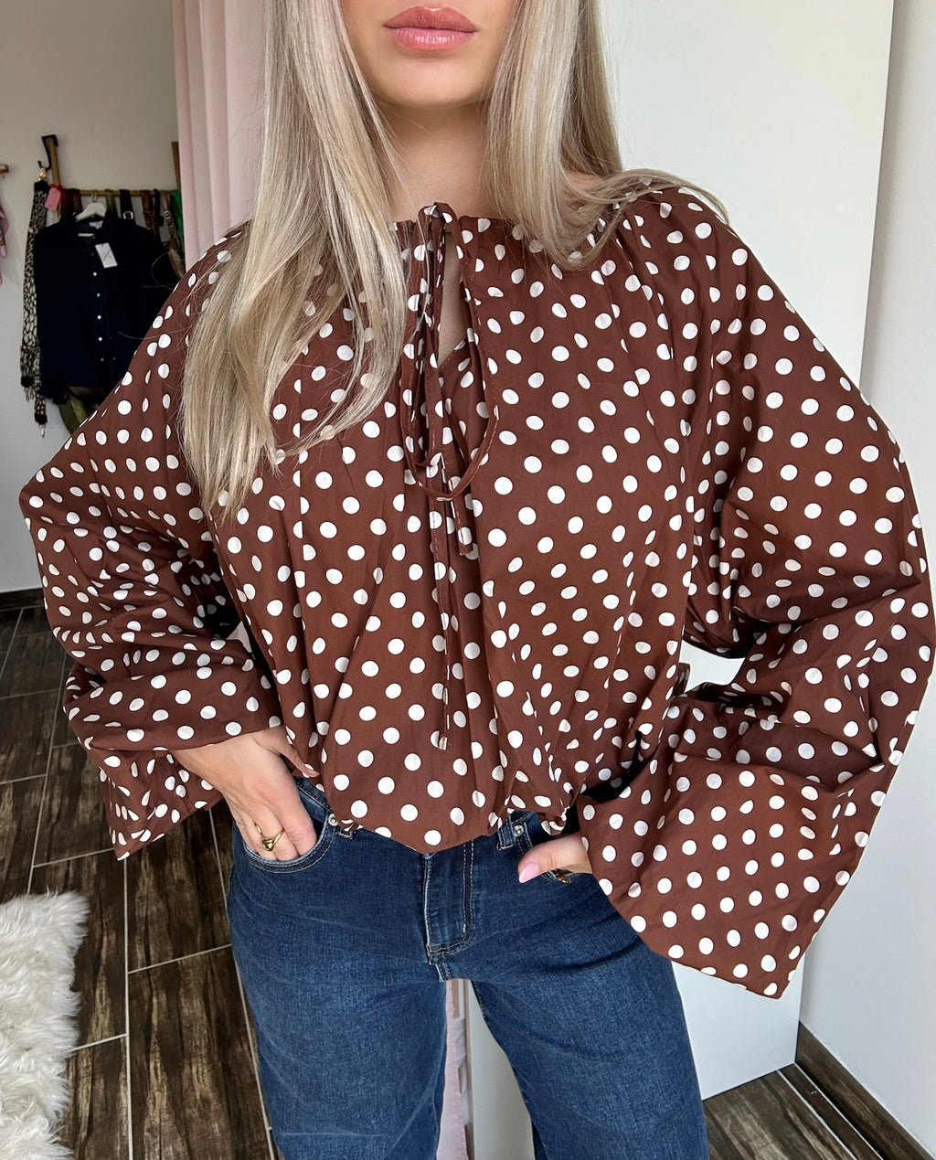 Blouse à pois