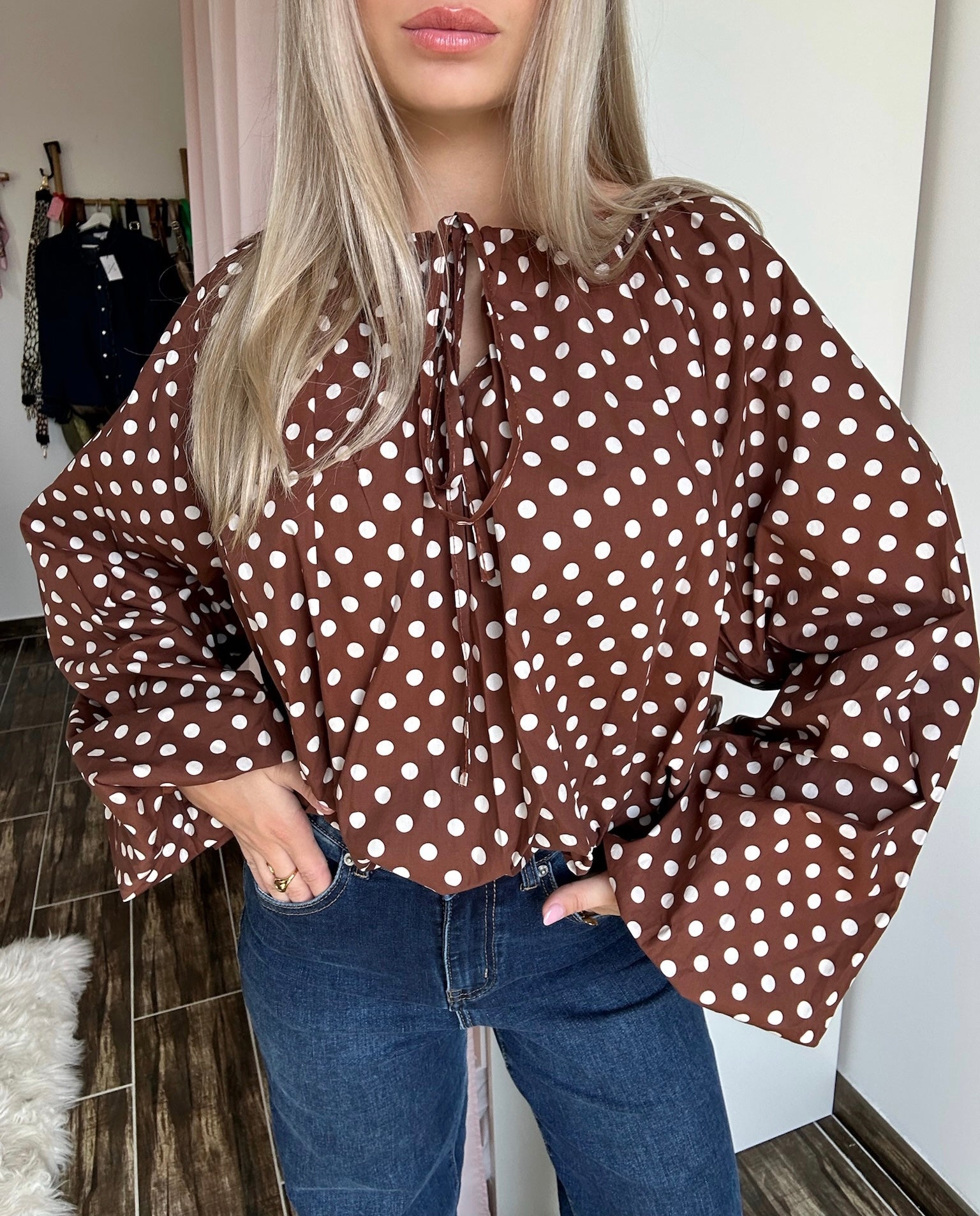 Blouse à pois