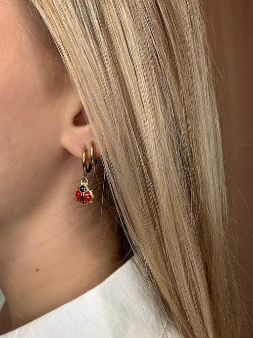 Boucles d'oreilles coccinelles