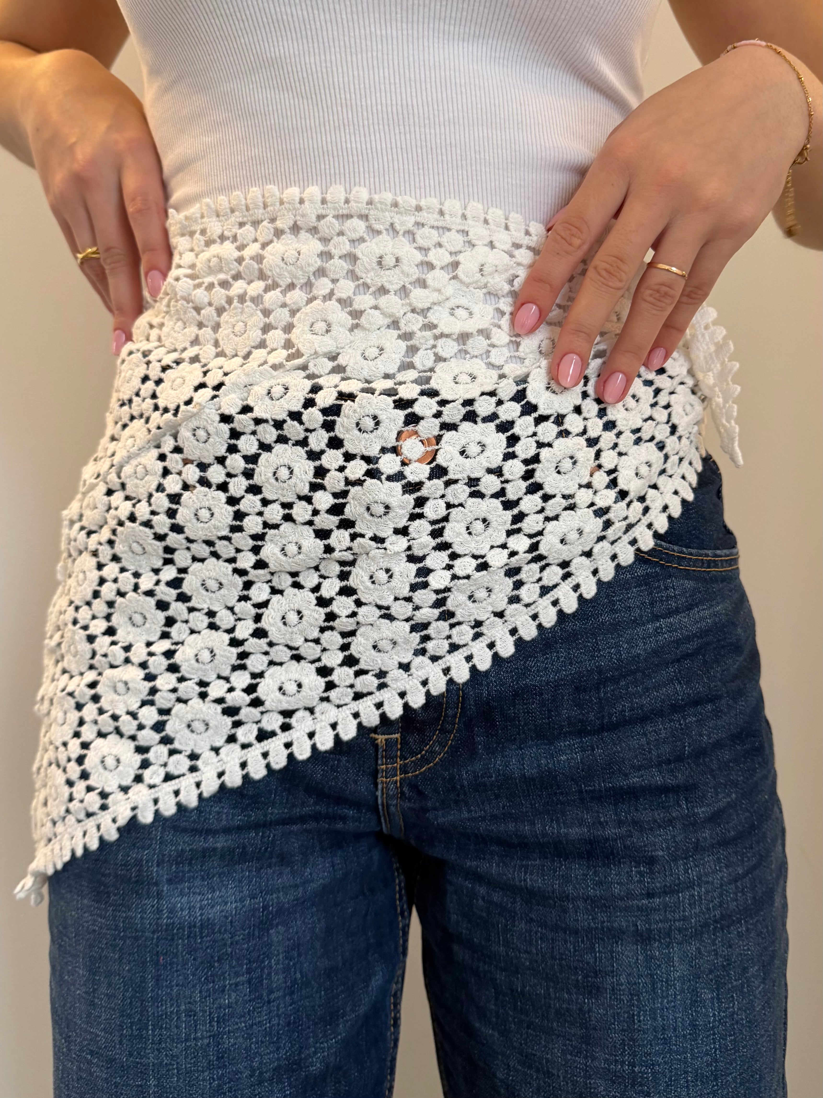 Foulard triangle crochet