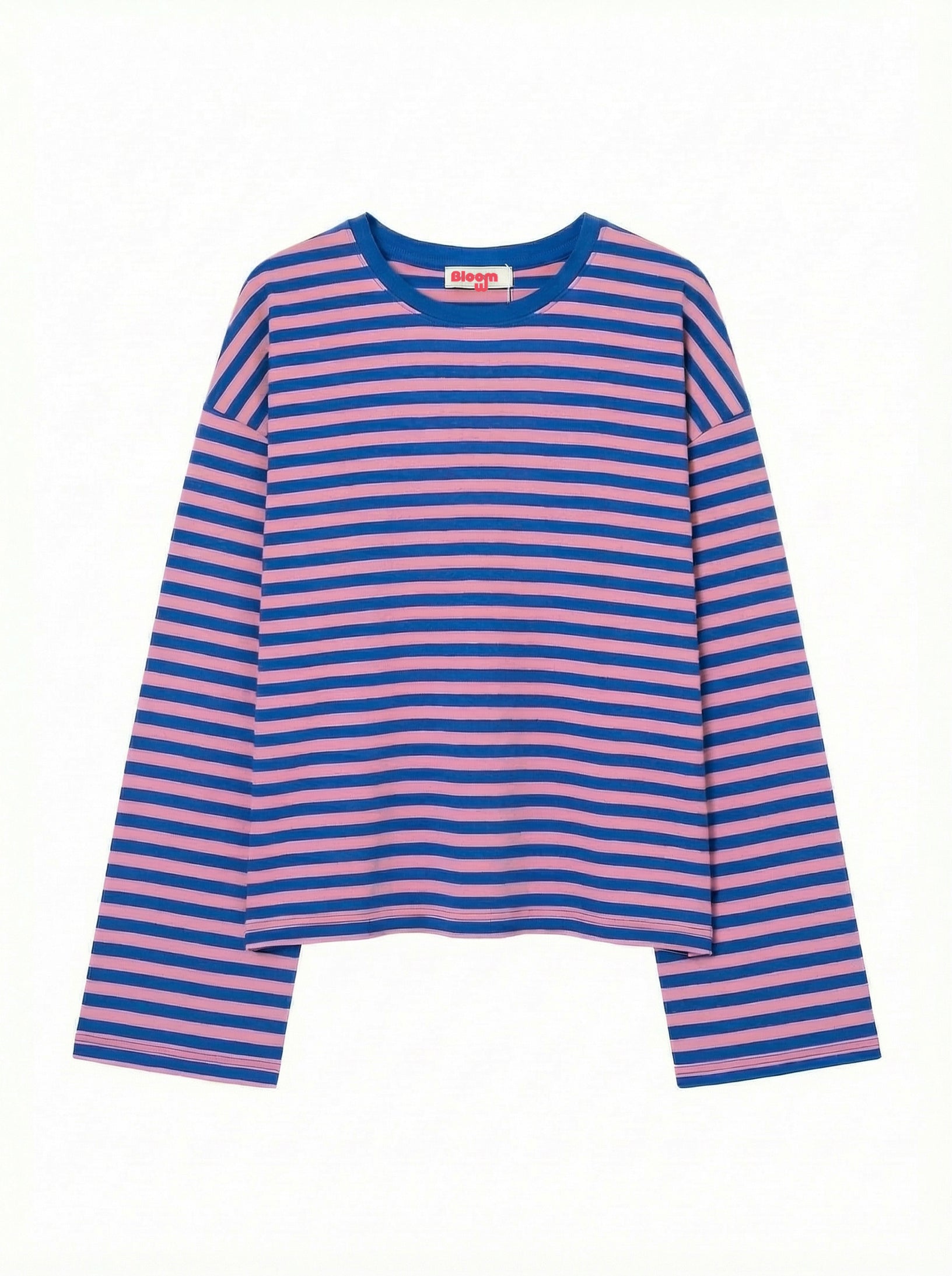 T-shirt marinière bleu/rose