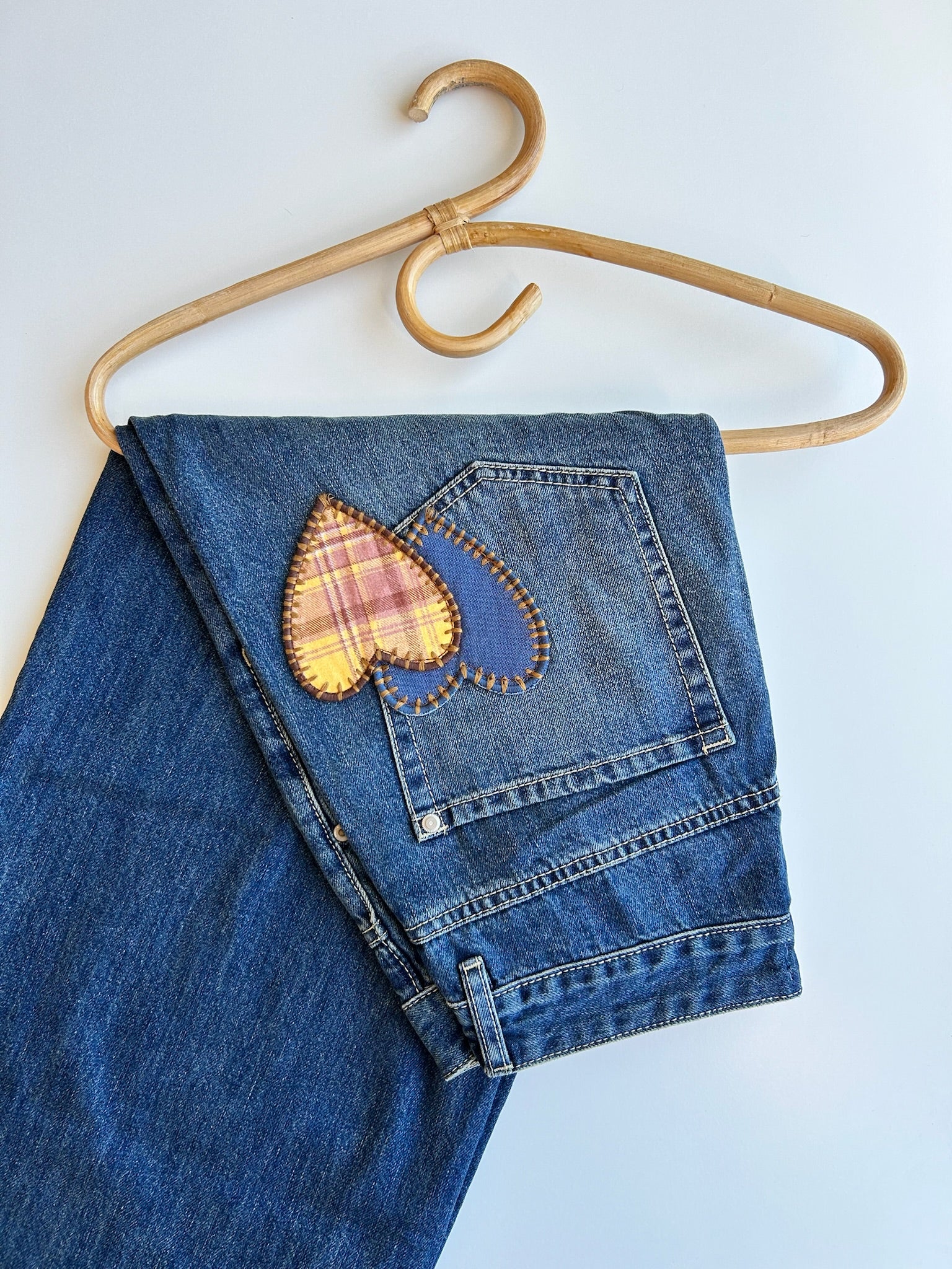 Jean avec patch coeur