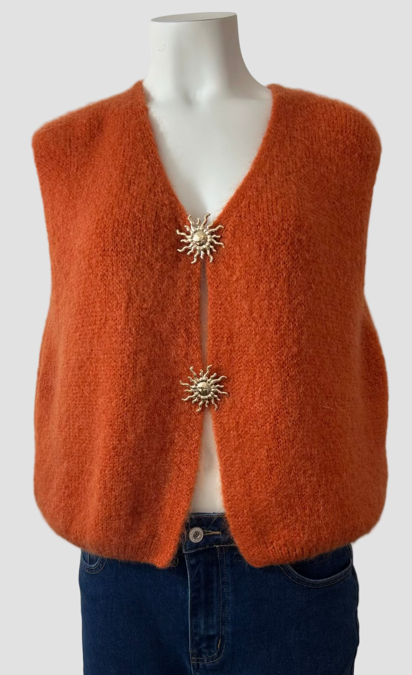 Gilet sans manches avec broches