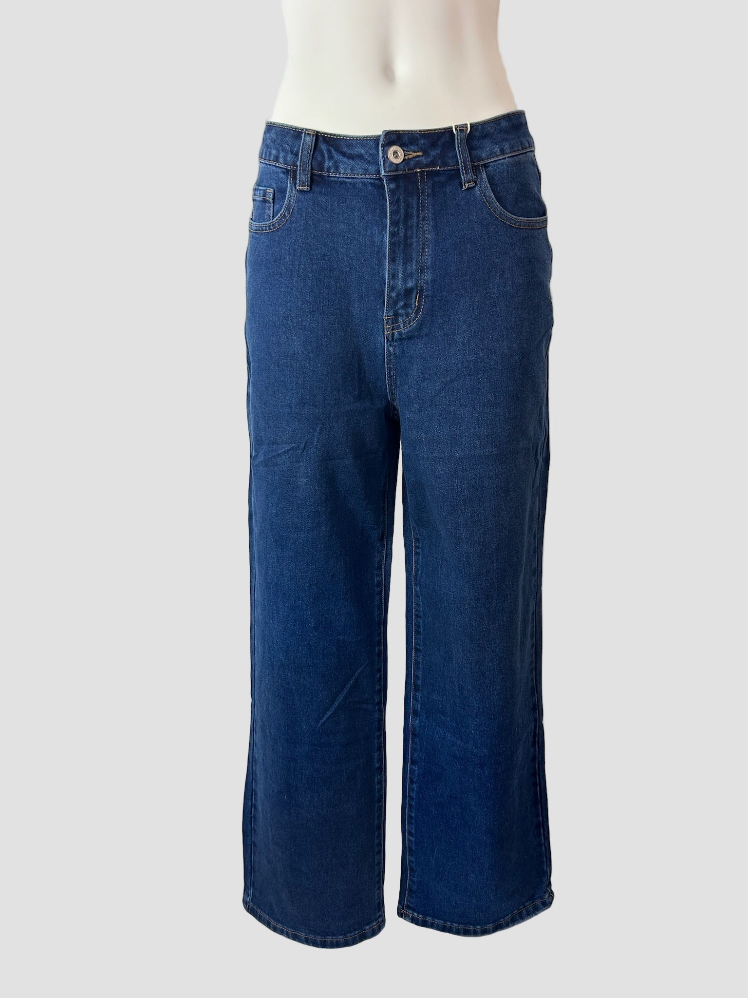 Jean broderie coeur poches