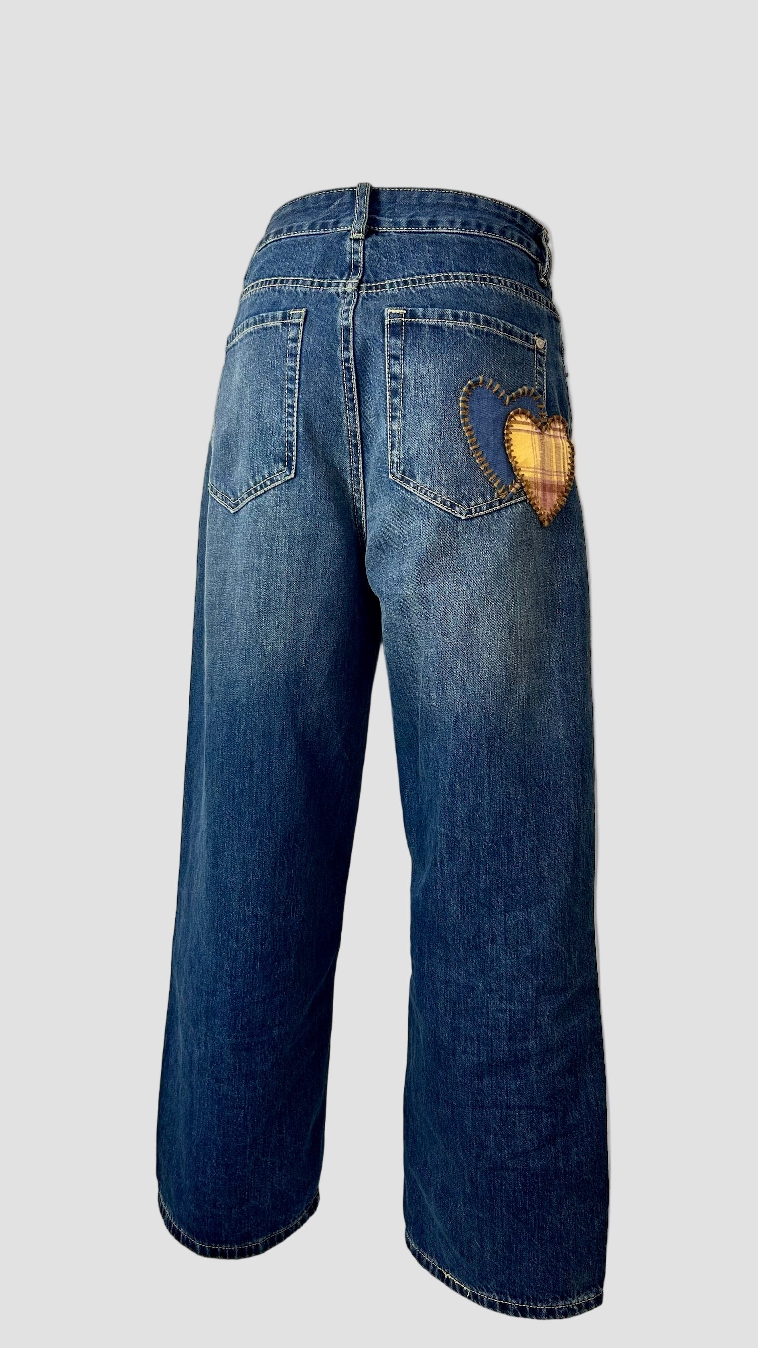 Jean avec patch coeur