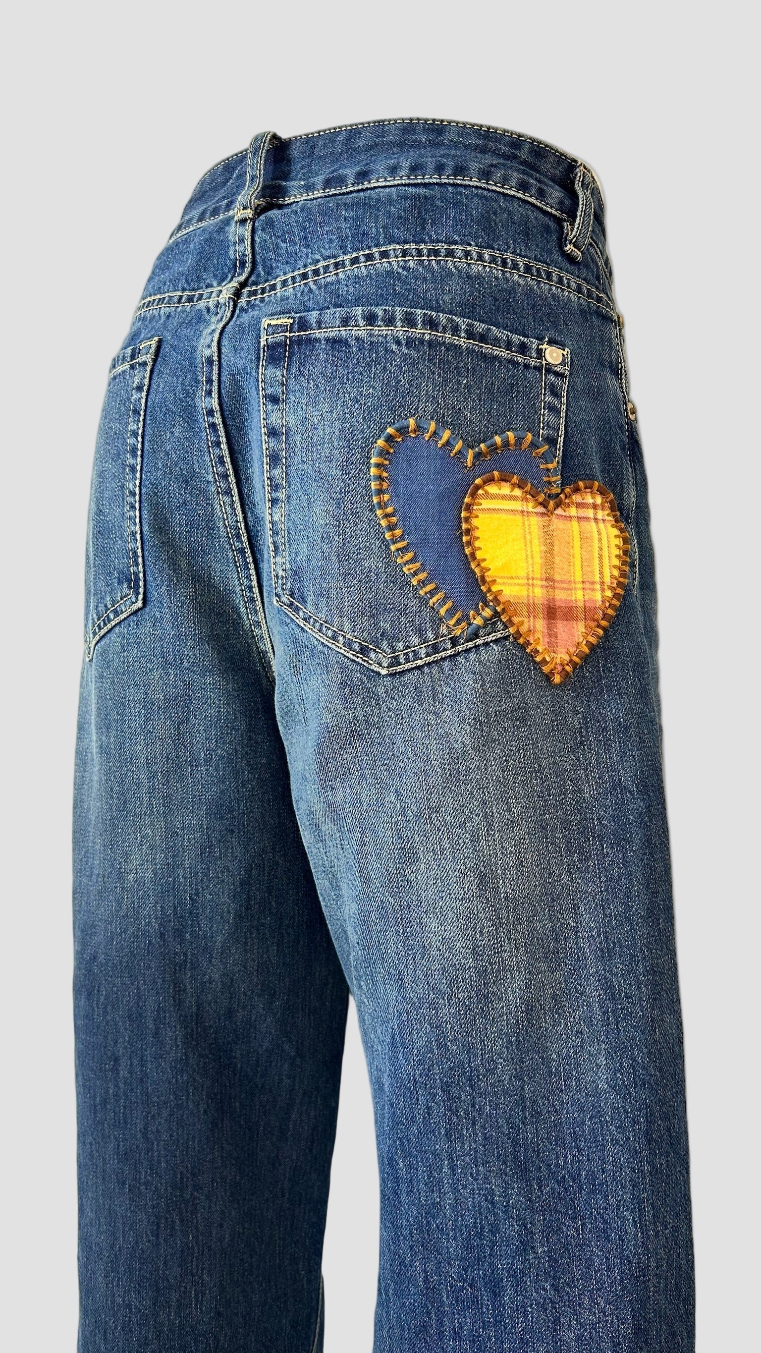 Jean avec patch coeur