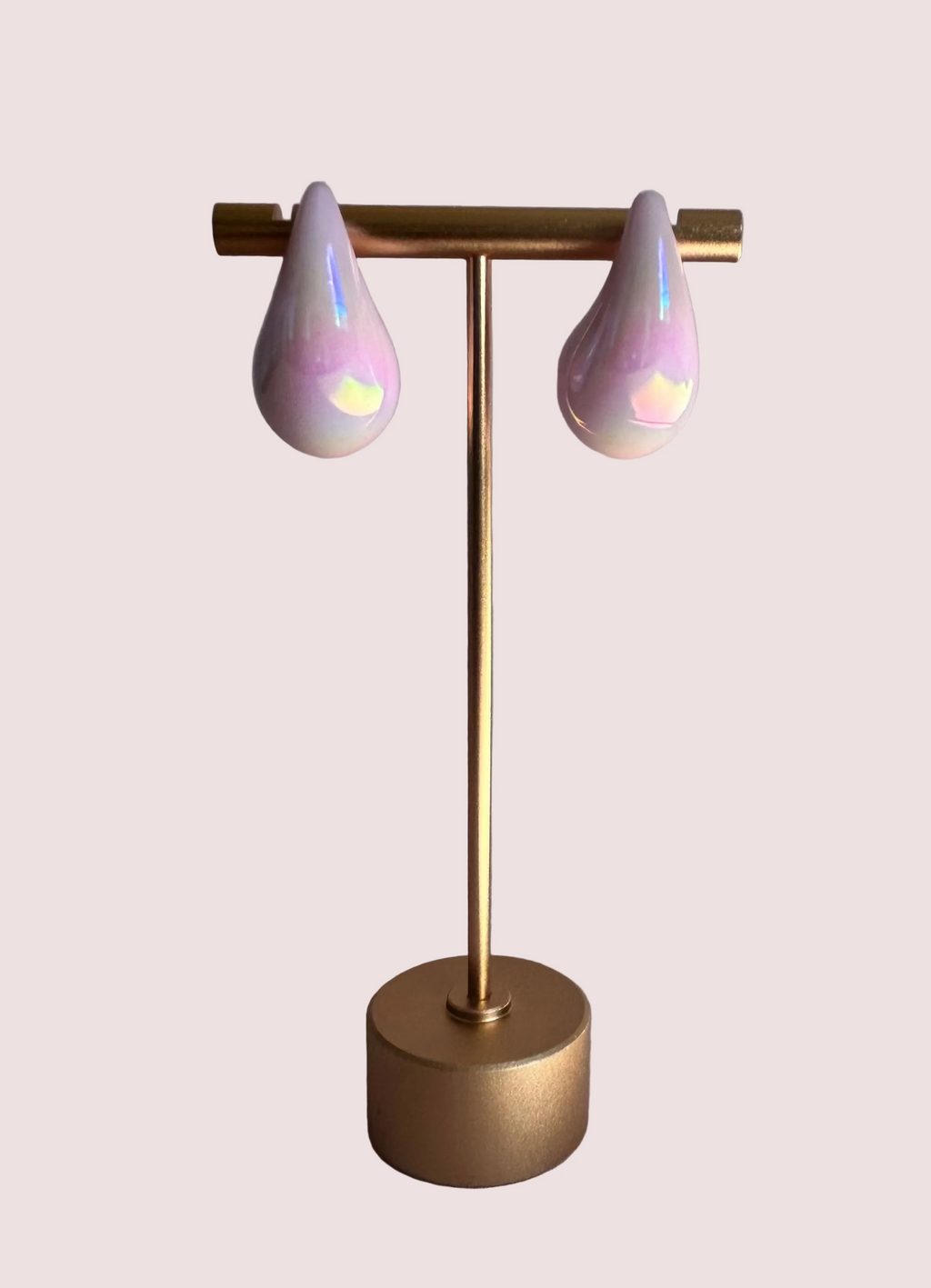 Boucles d'oreilles goutte rose