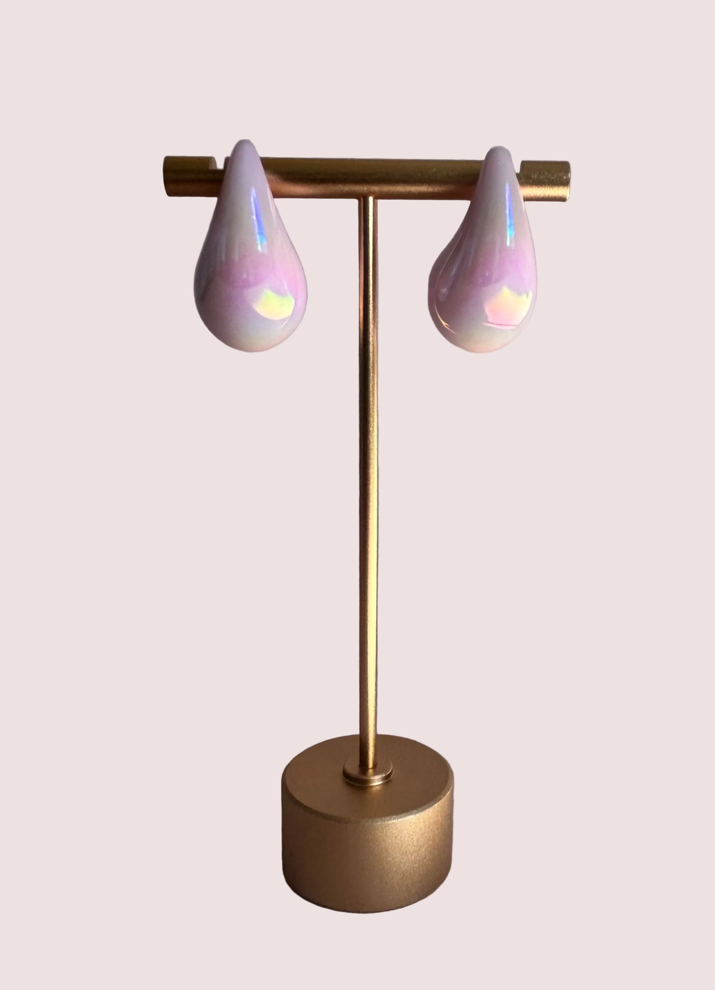Boucles d'oreilles goutte rose