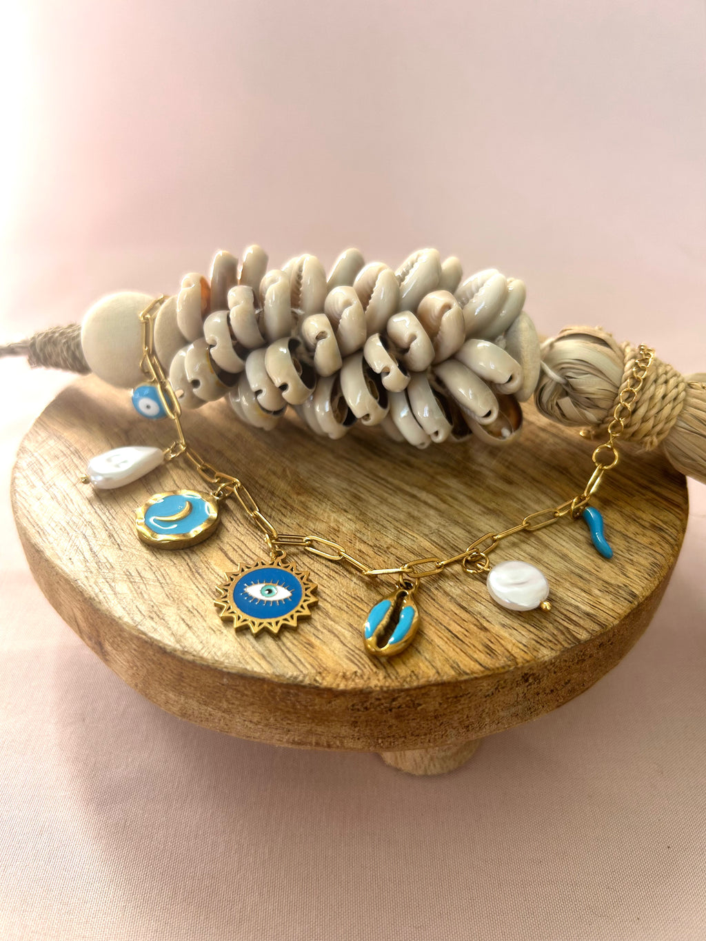 Bracelet breloques bleu
