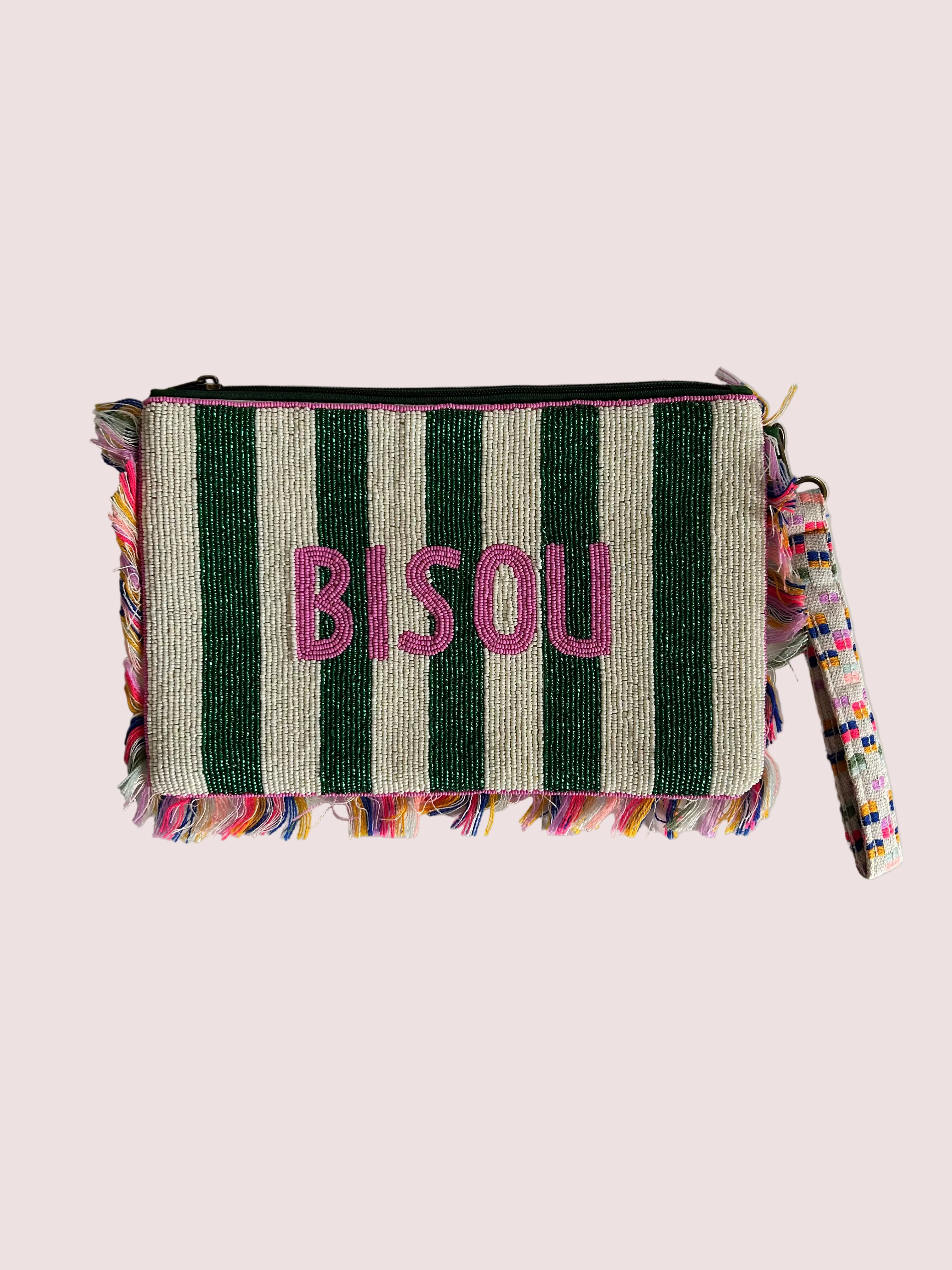 Grande pochette tissée en perles BISOU💋