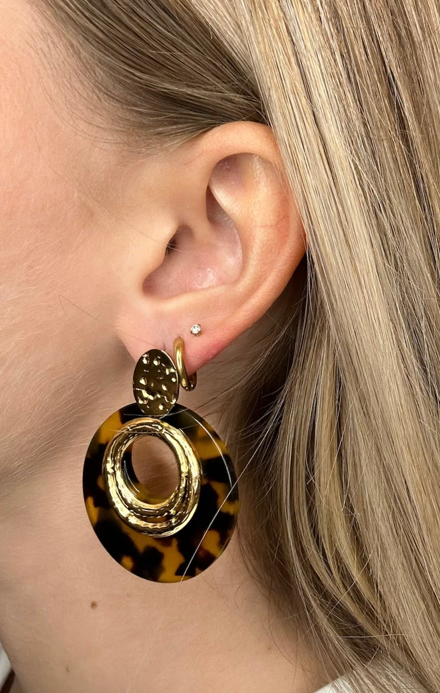 Boucles d'oreilles léopard