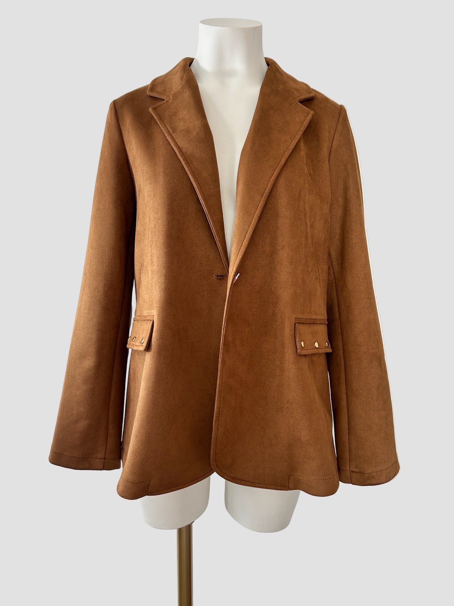 Blazer en suédine camel