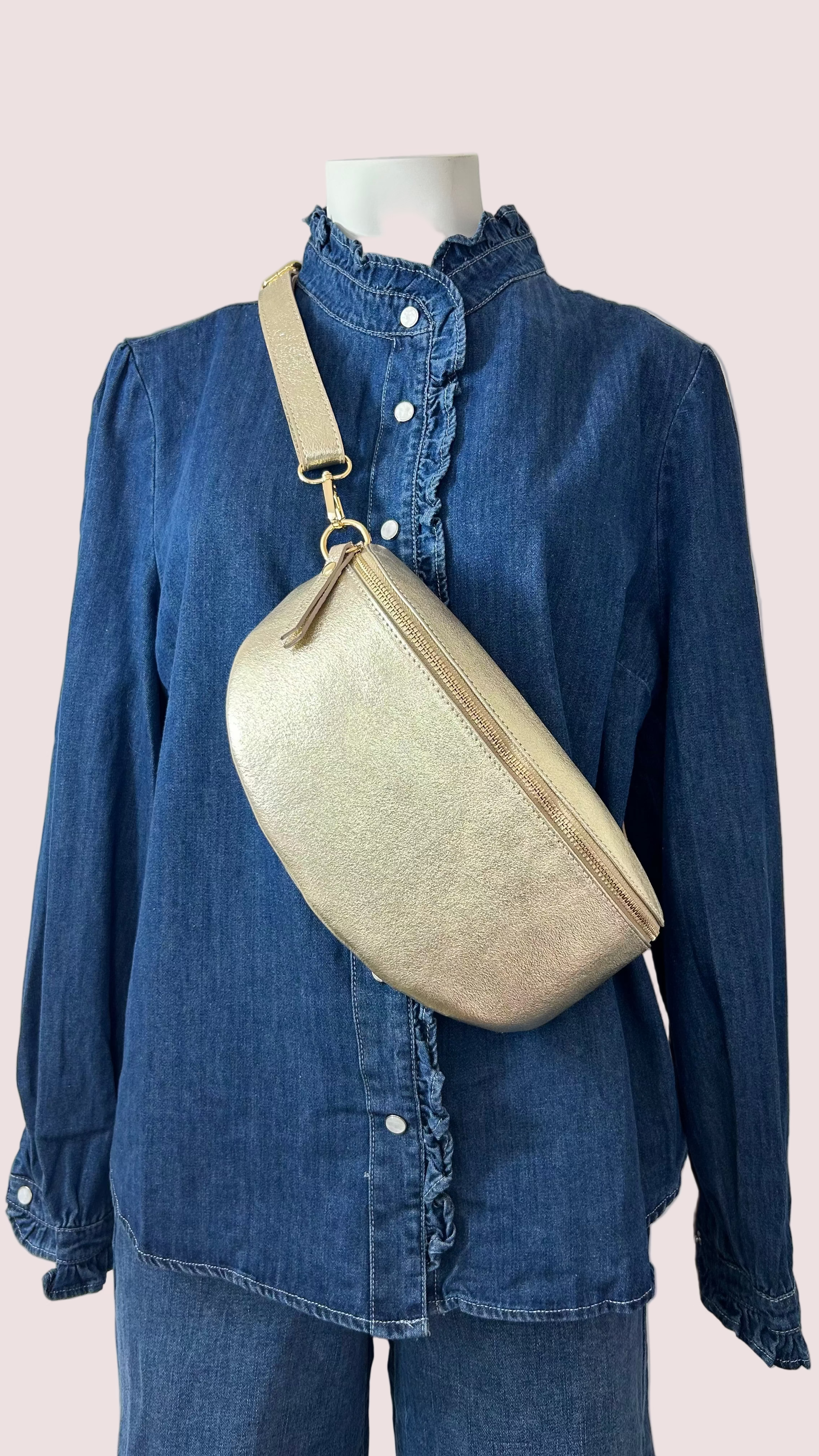 Sac banane cuir Moyen Modèle