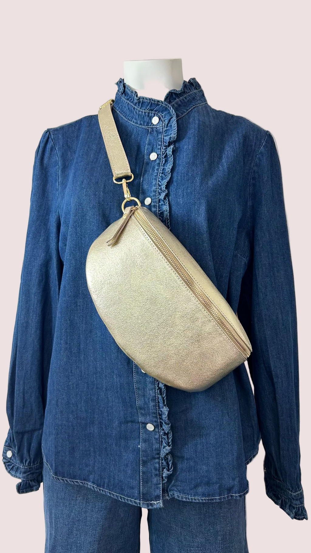 Sac banane cuir Moyen Modèle