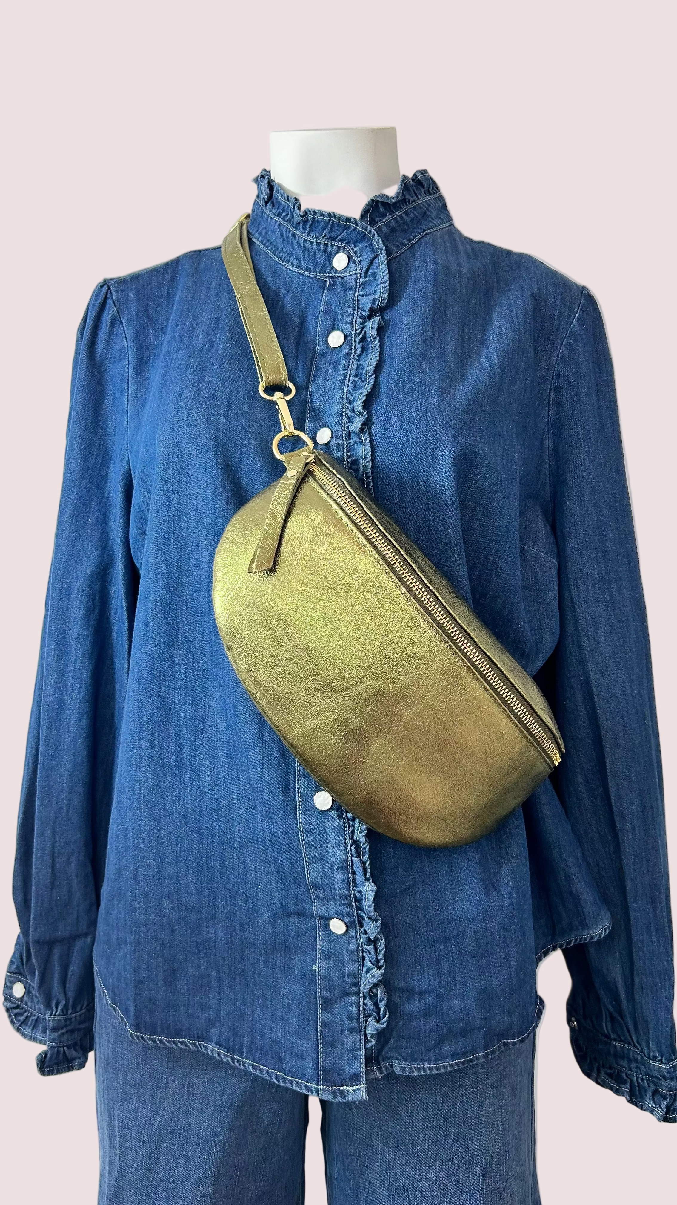 Sac banane cuir Moyen Modèle