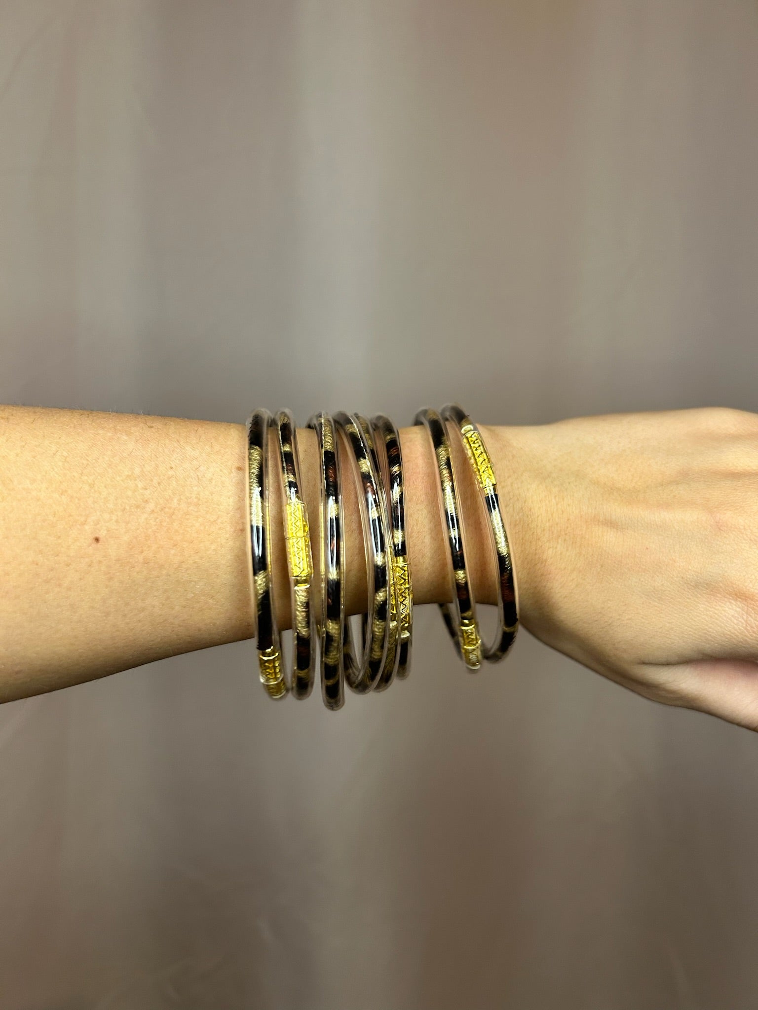 Bracelet jonc léopard