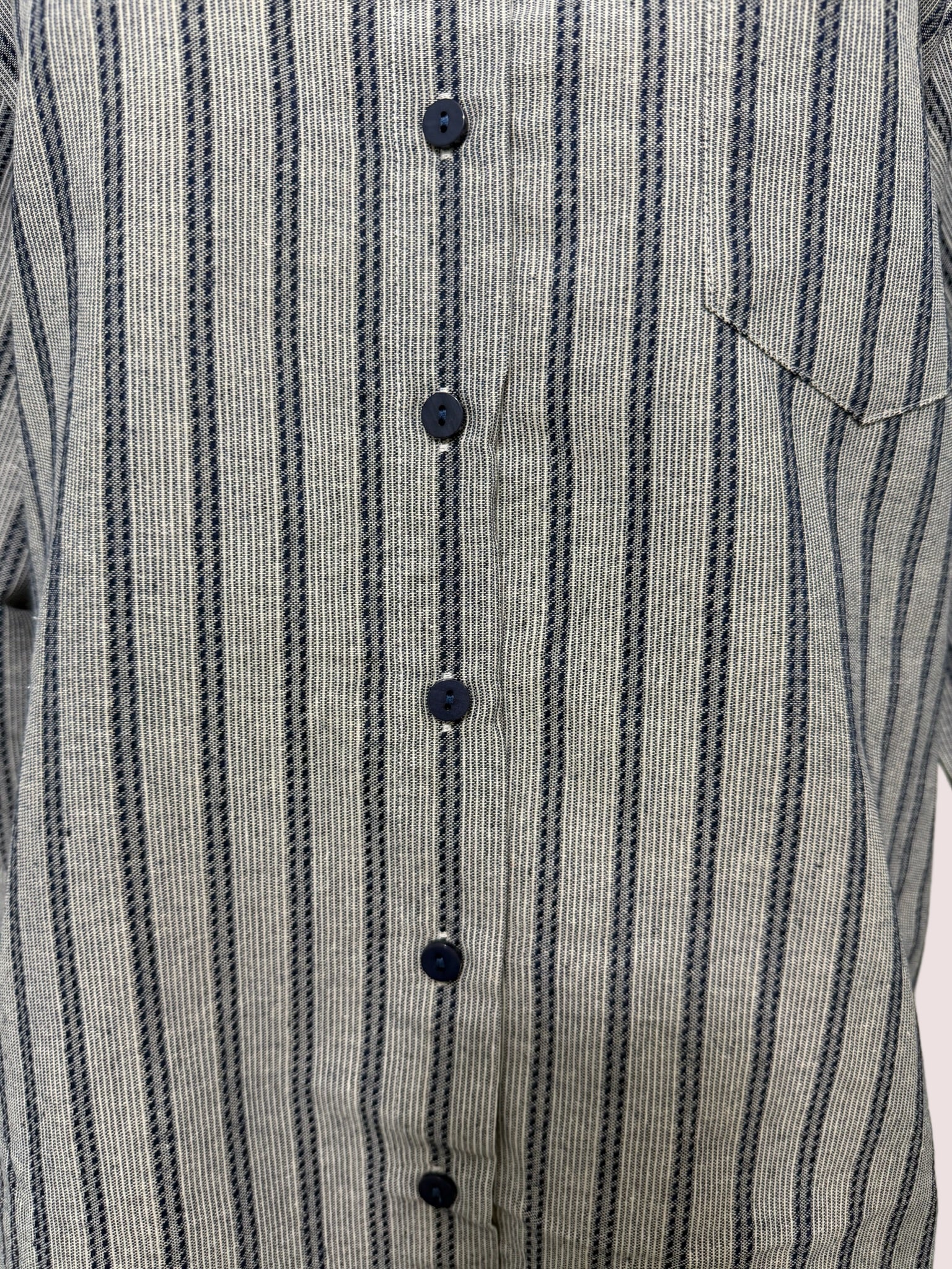 Chemise bleue rayée