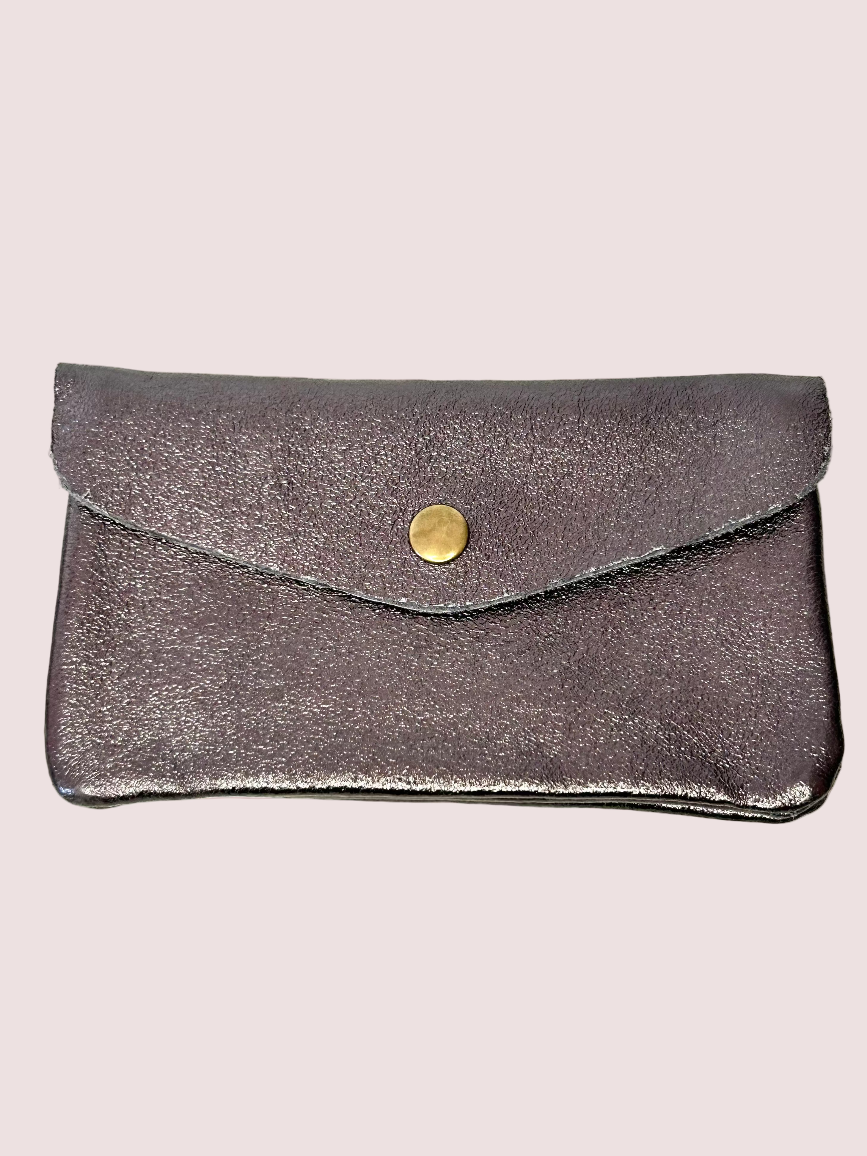 Porte-monnaie en cuir irisé