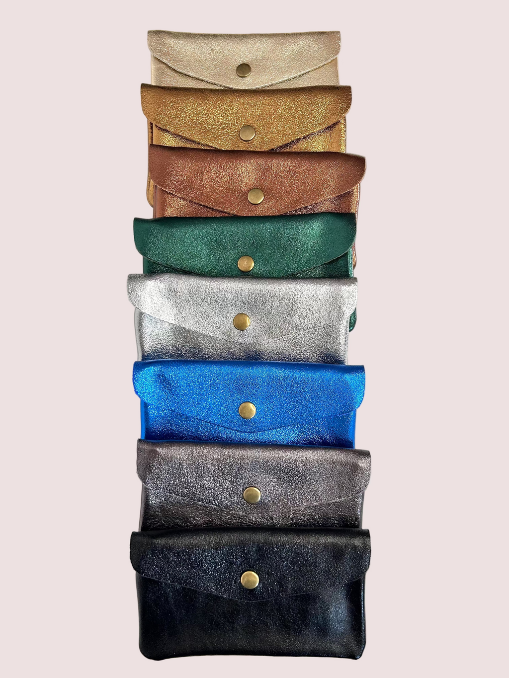 Porte-monnaie en cuir irisé