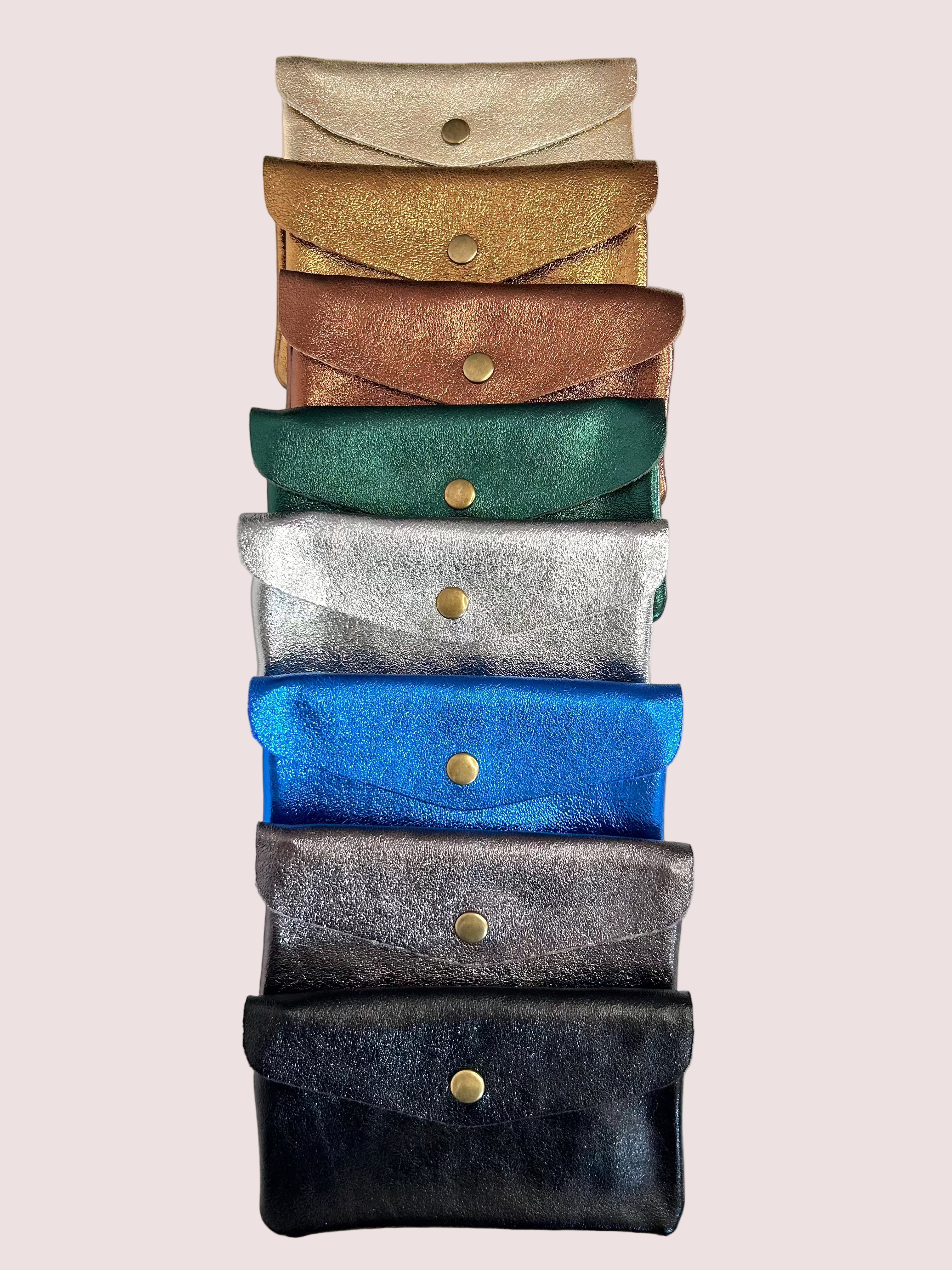 Porte-monnaie en cuir irisé