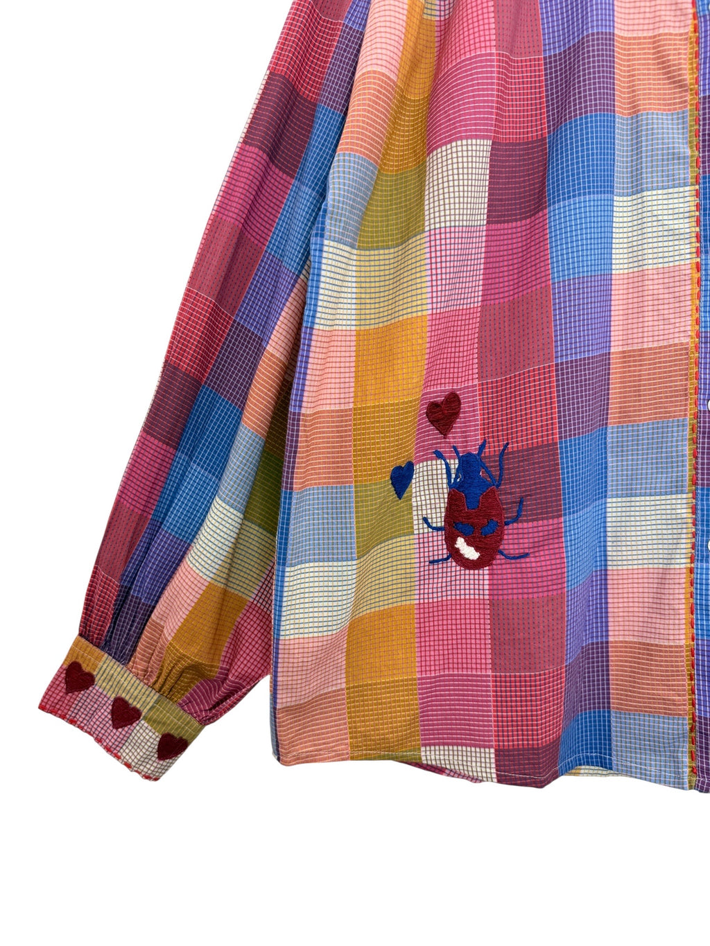 Blouse madras à motifs