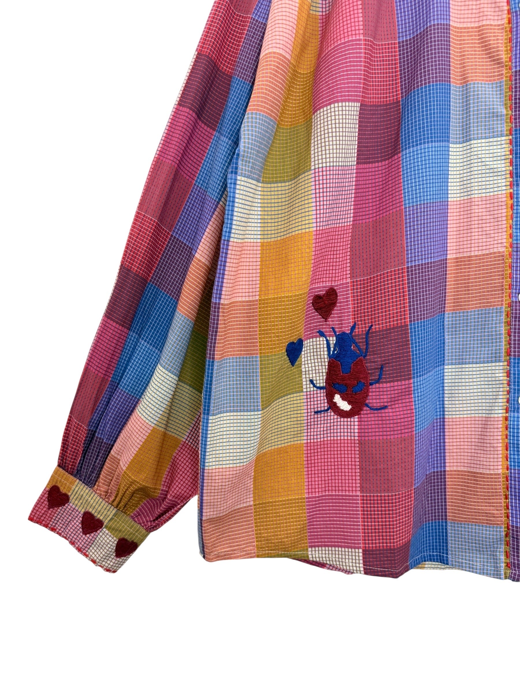 Blouse madras à motifs
