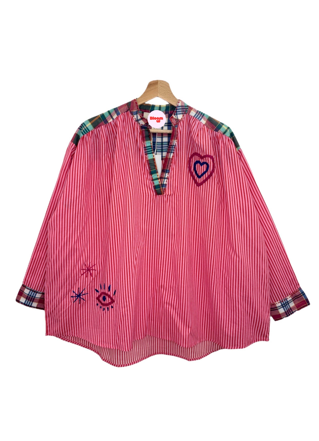 Blouse rayée à motifs